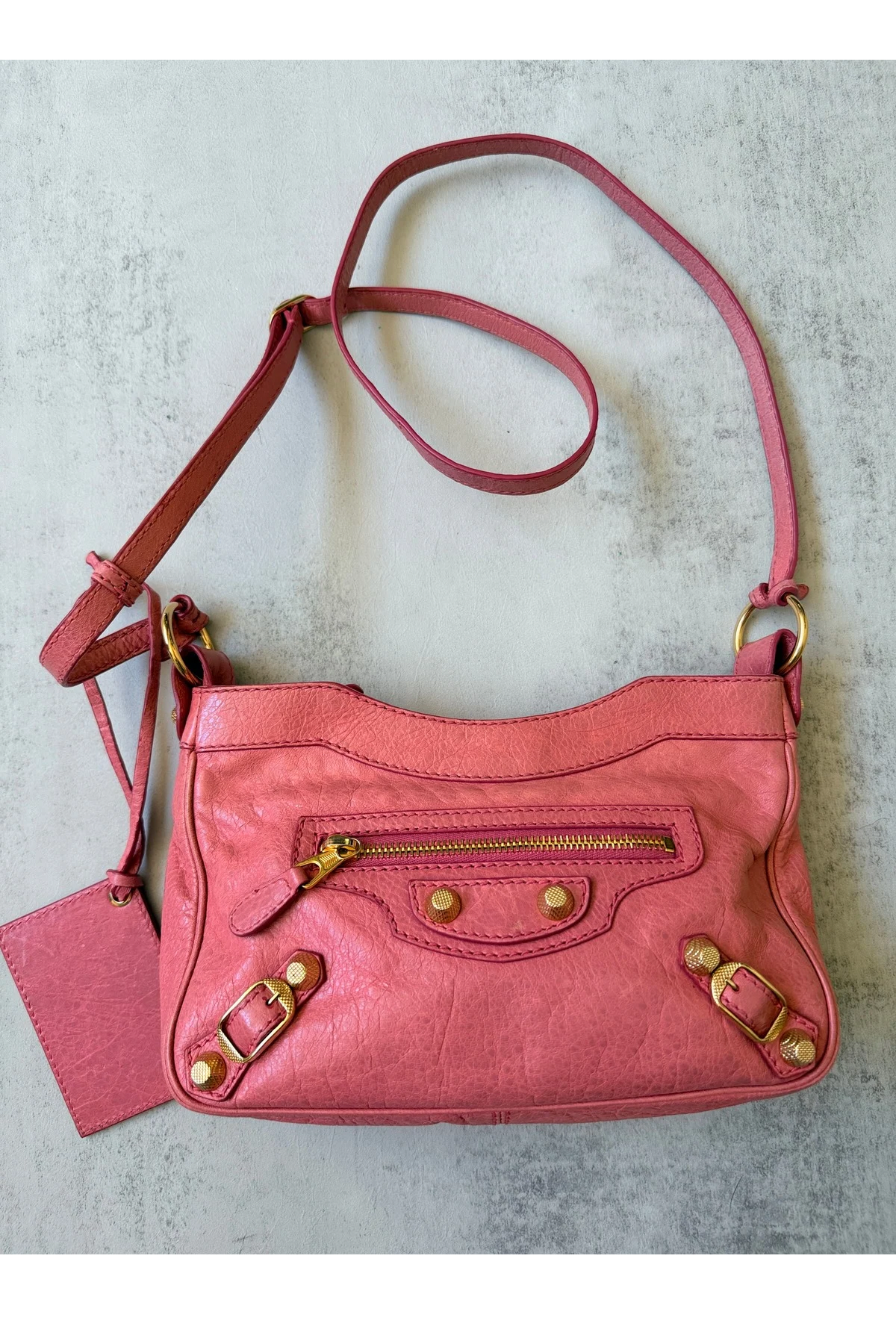 Balenciaga Giant Hip Bubble Gum Pink Shoulder Bag (with Mirror)
