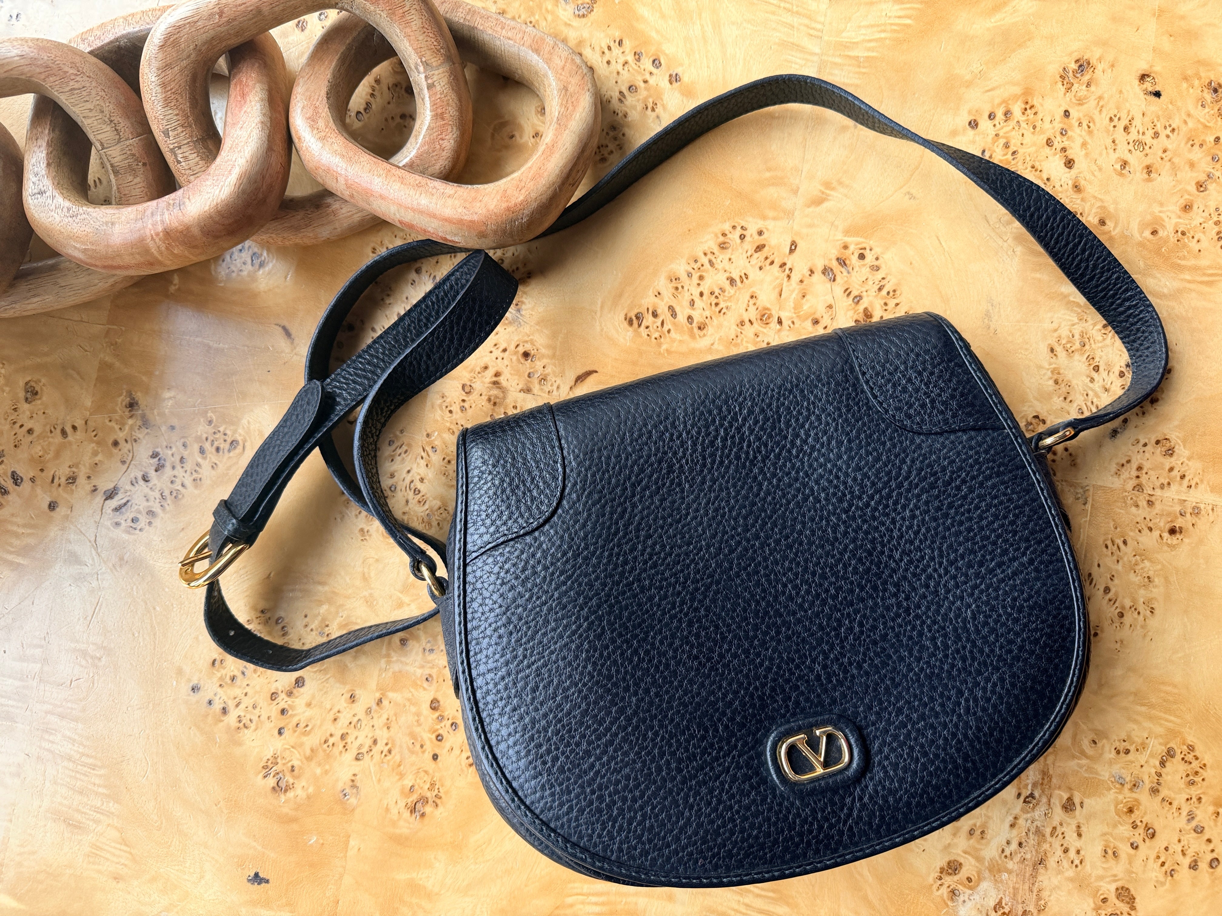 Valentino Pebbled Leather Crossbody Bag