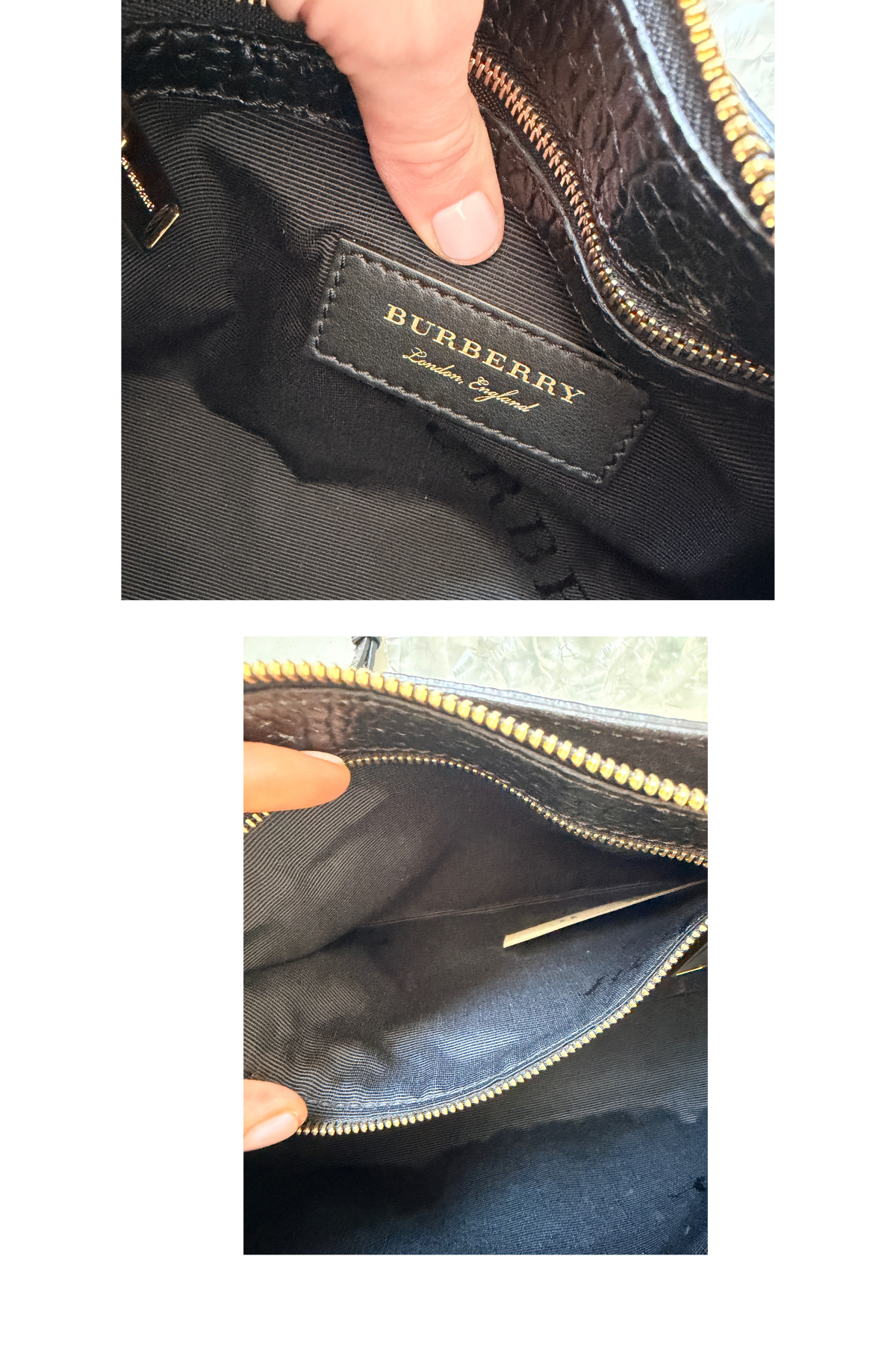 BURBERRY Black Embossed Check Heritage Grain Leather Chichester Crossbody Bag