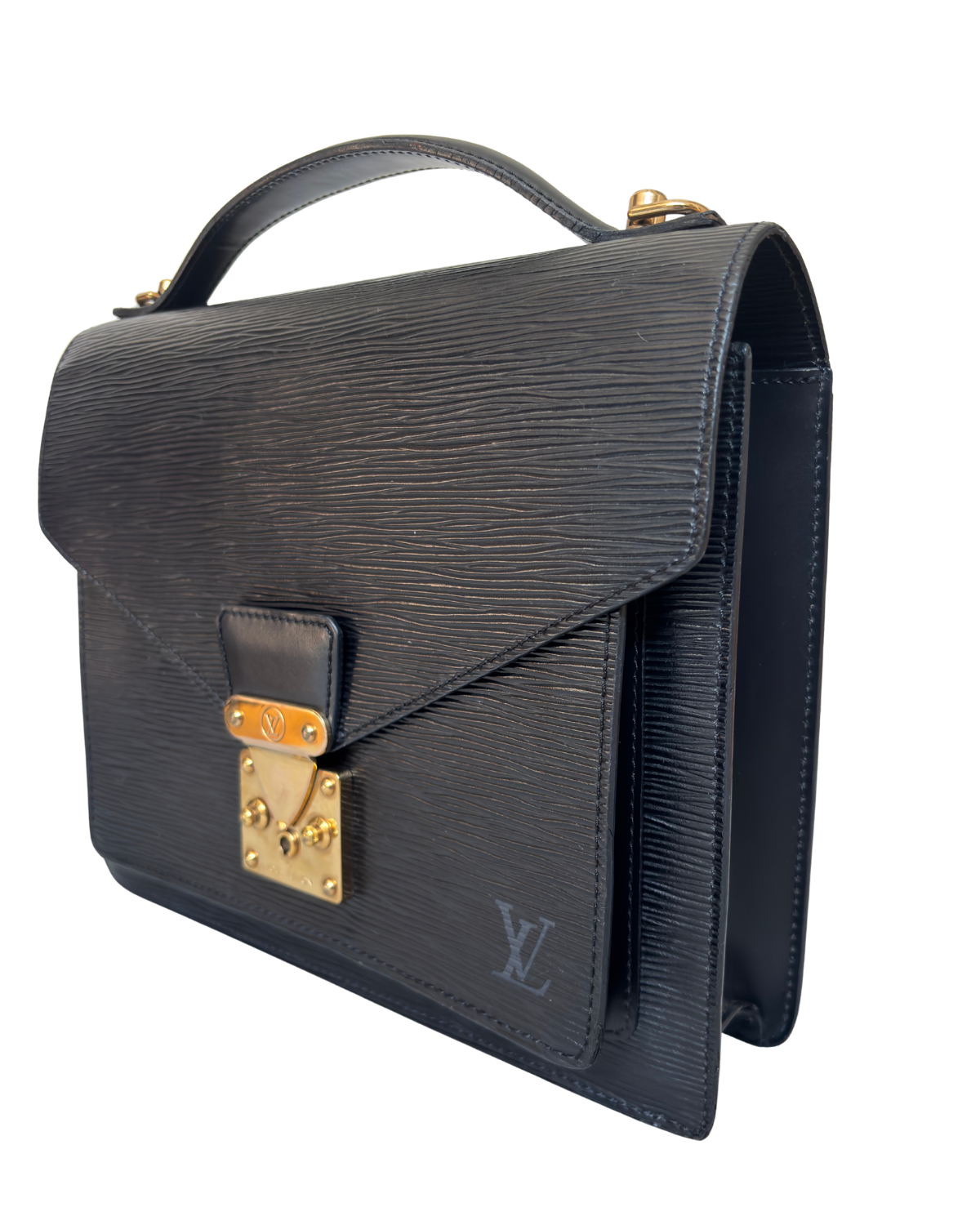 Vintage Louis Vuitton Black Epi Marceau Handbag (1994) Generic Chain / Strap Included