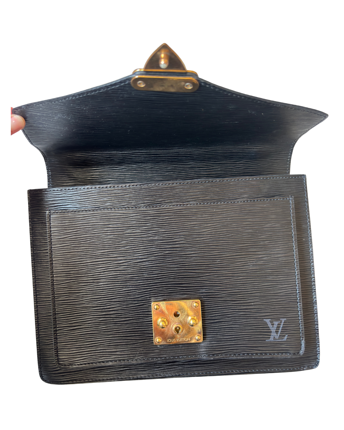 Vintage Louis Vuitton Black Epi Marceau Handbag (1994) Generic Chain / Strap Included