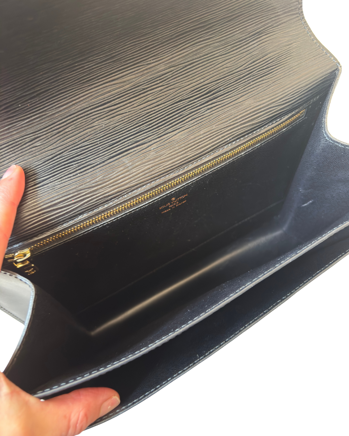 Vintage Louis Vuitton Black Epi Marceau Handbag (1994) Generic Chain / Strap Included