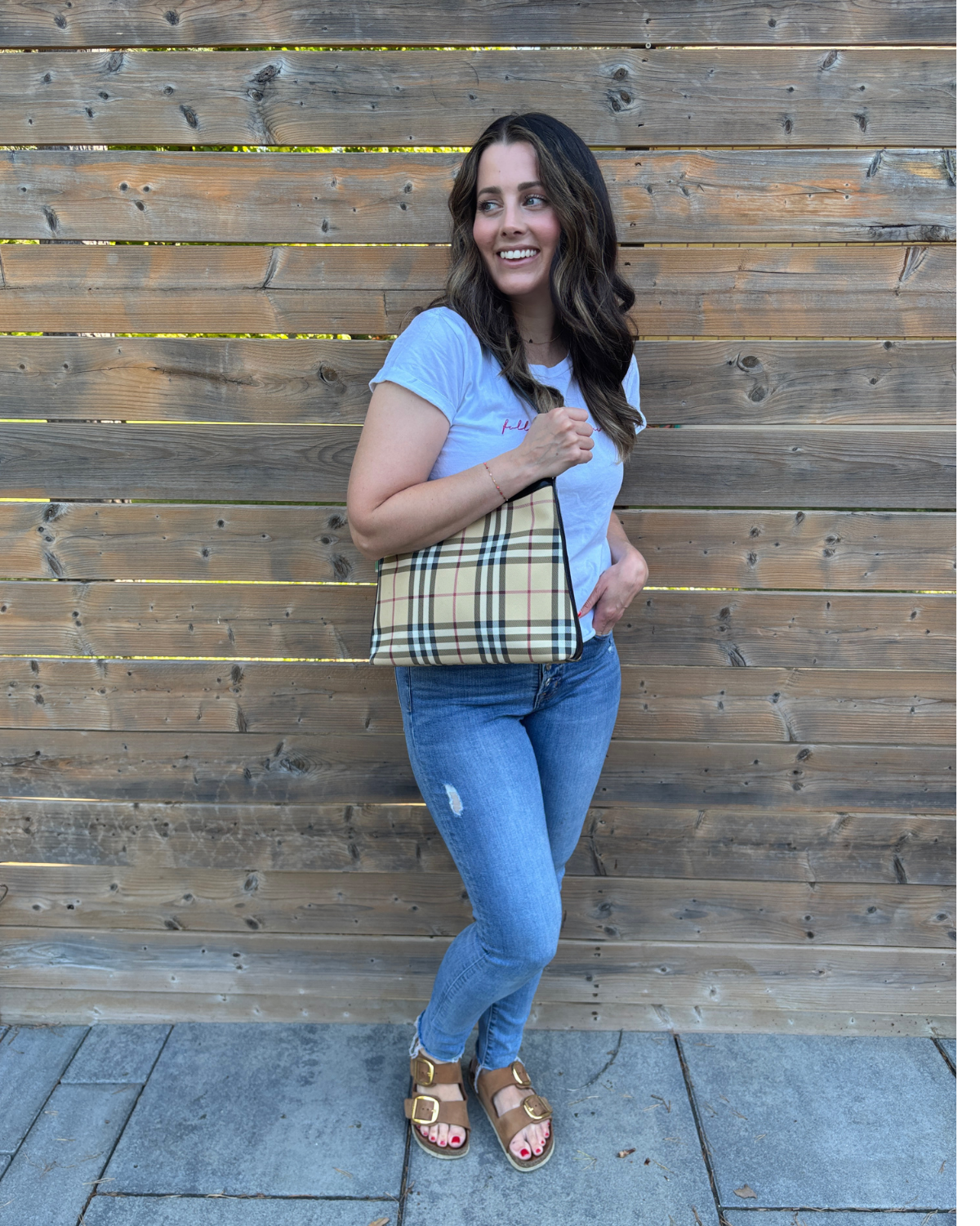 Burberry Vintage Haymarket Check Shoulder Bag