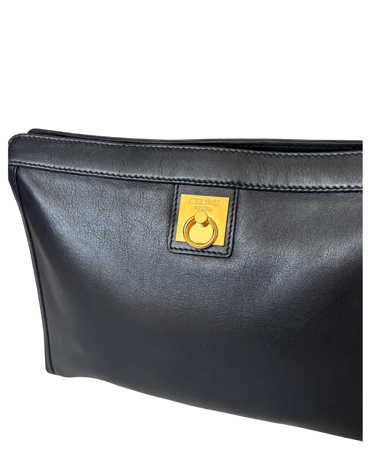 CELINE Black Leather Clutch (2003)