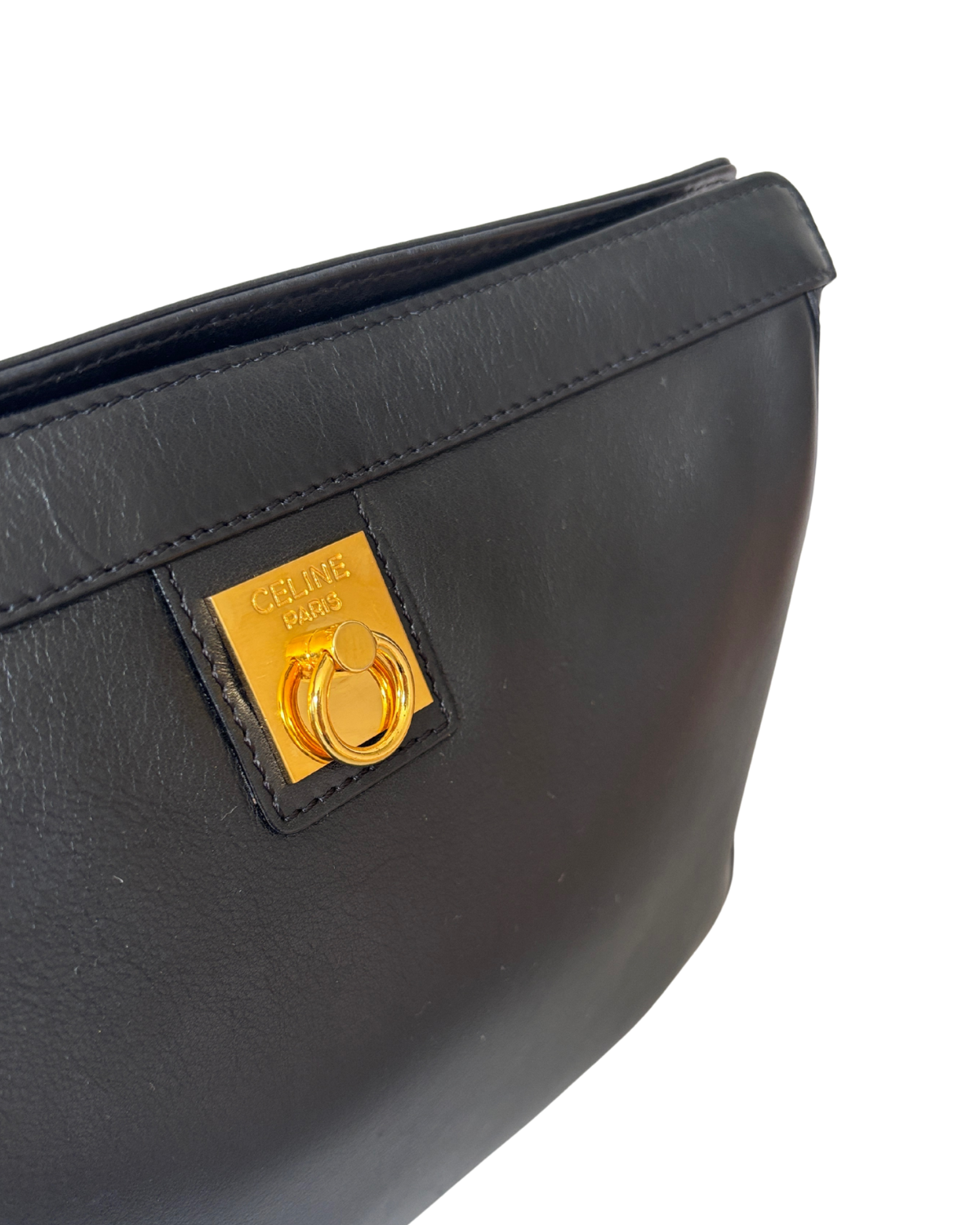 CELINE Black Leather Clutch (2003)