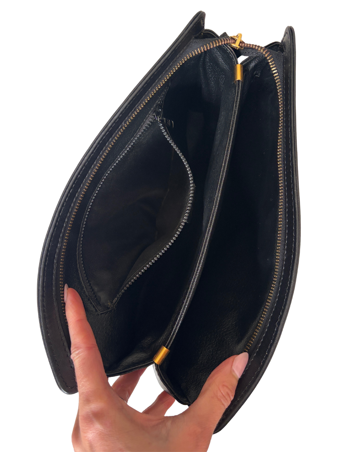 CELINE Black Leather Clutch (2003)
