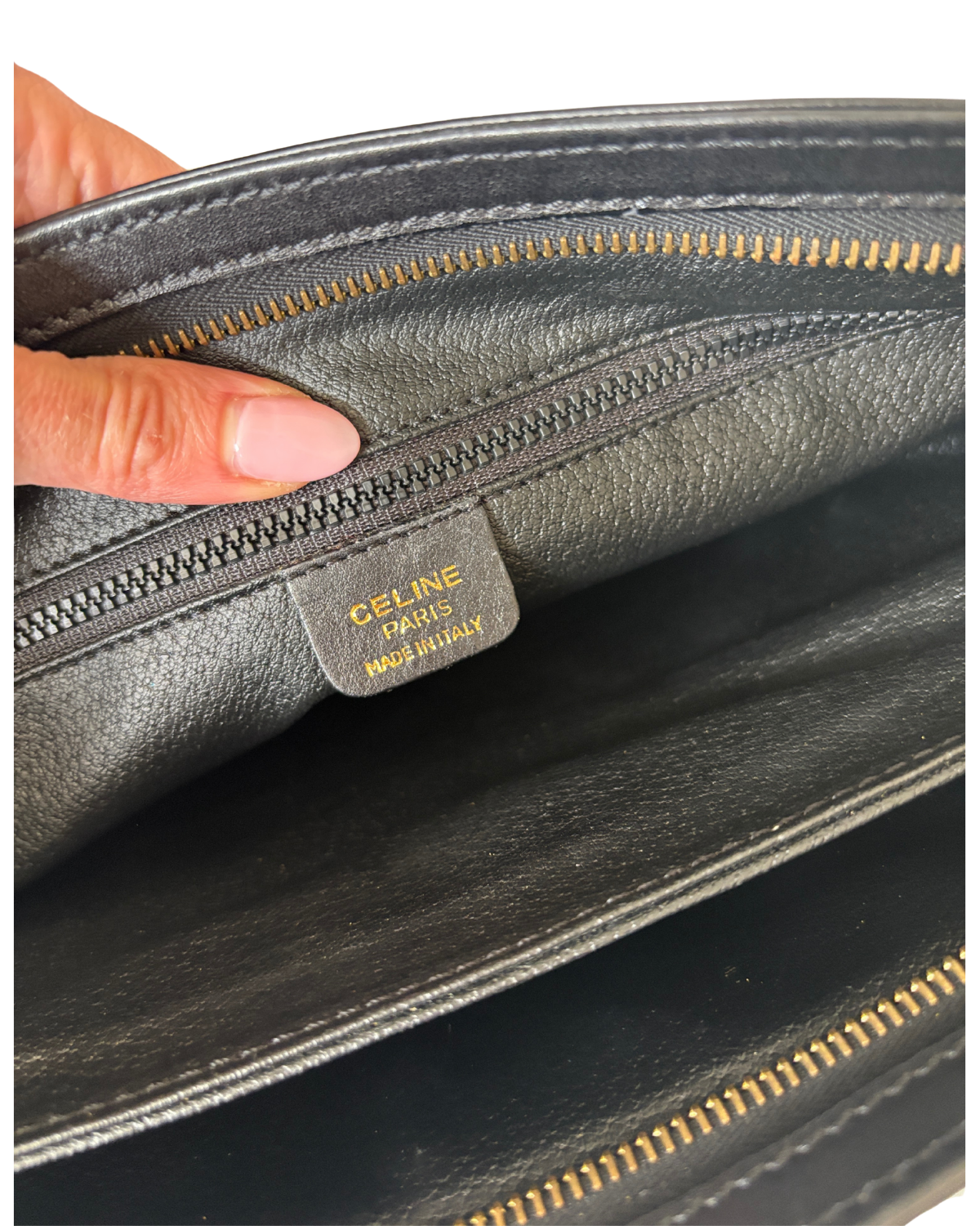 CELINE Black Leather Clutch (2003)