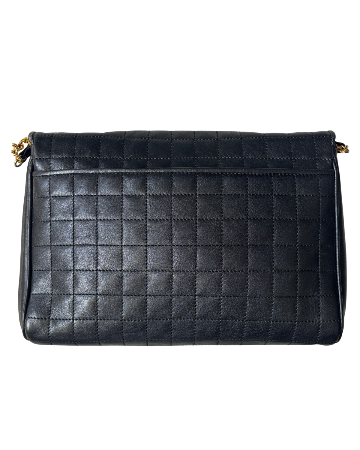 CELINE Vintage Crest Emblem Quilted Shoulder Bag
