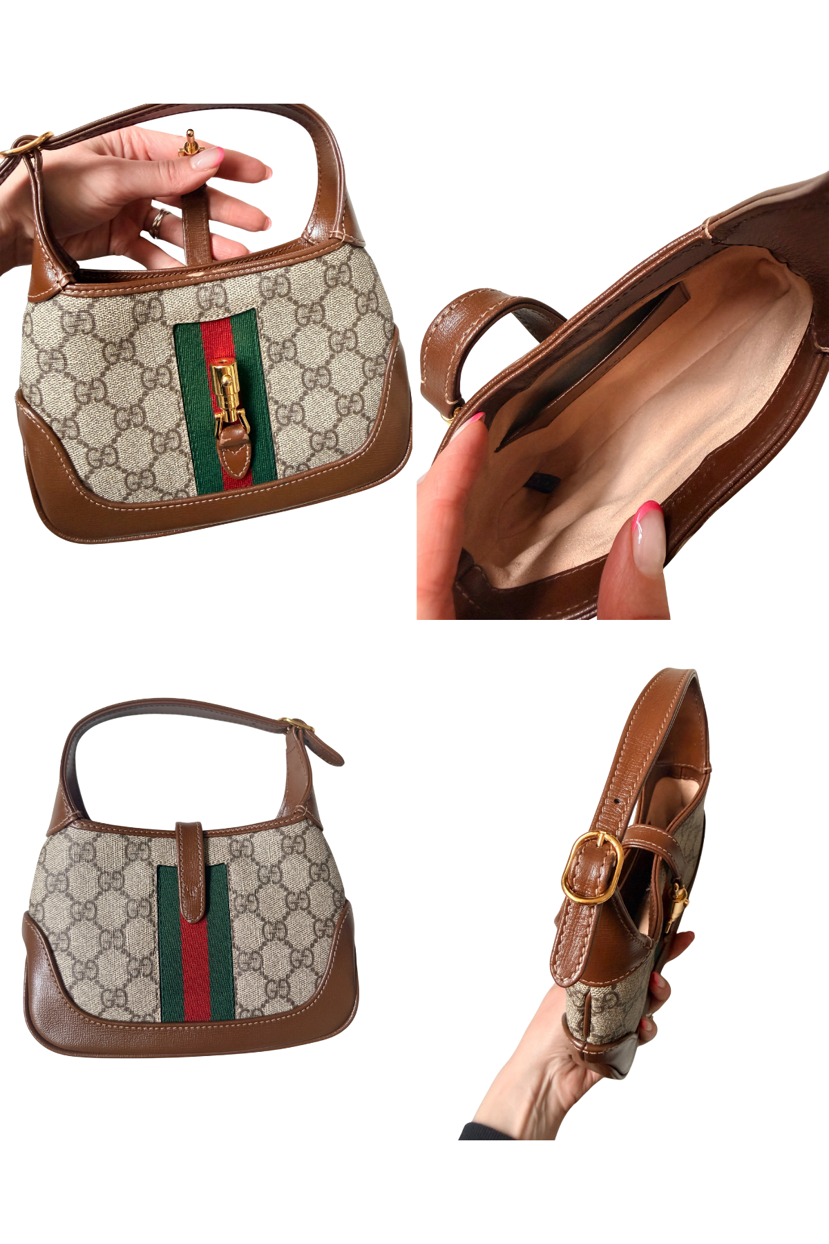 GUCCI GG Supreme Canvas Jackie 1961 Mini 2in1 Bag