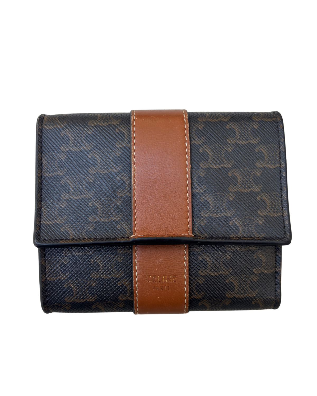 Celine Tan Triomphe Canvas Small Trifold Wallet