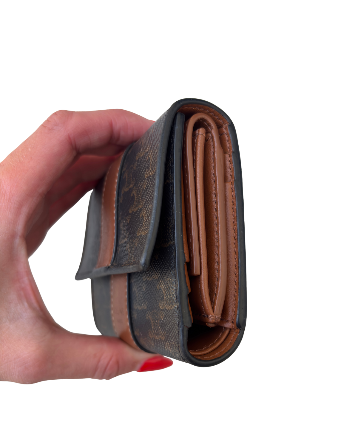Celine Tan Triomphe Canvas Small Trifold Wallet