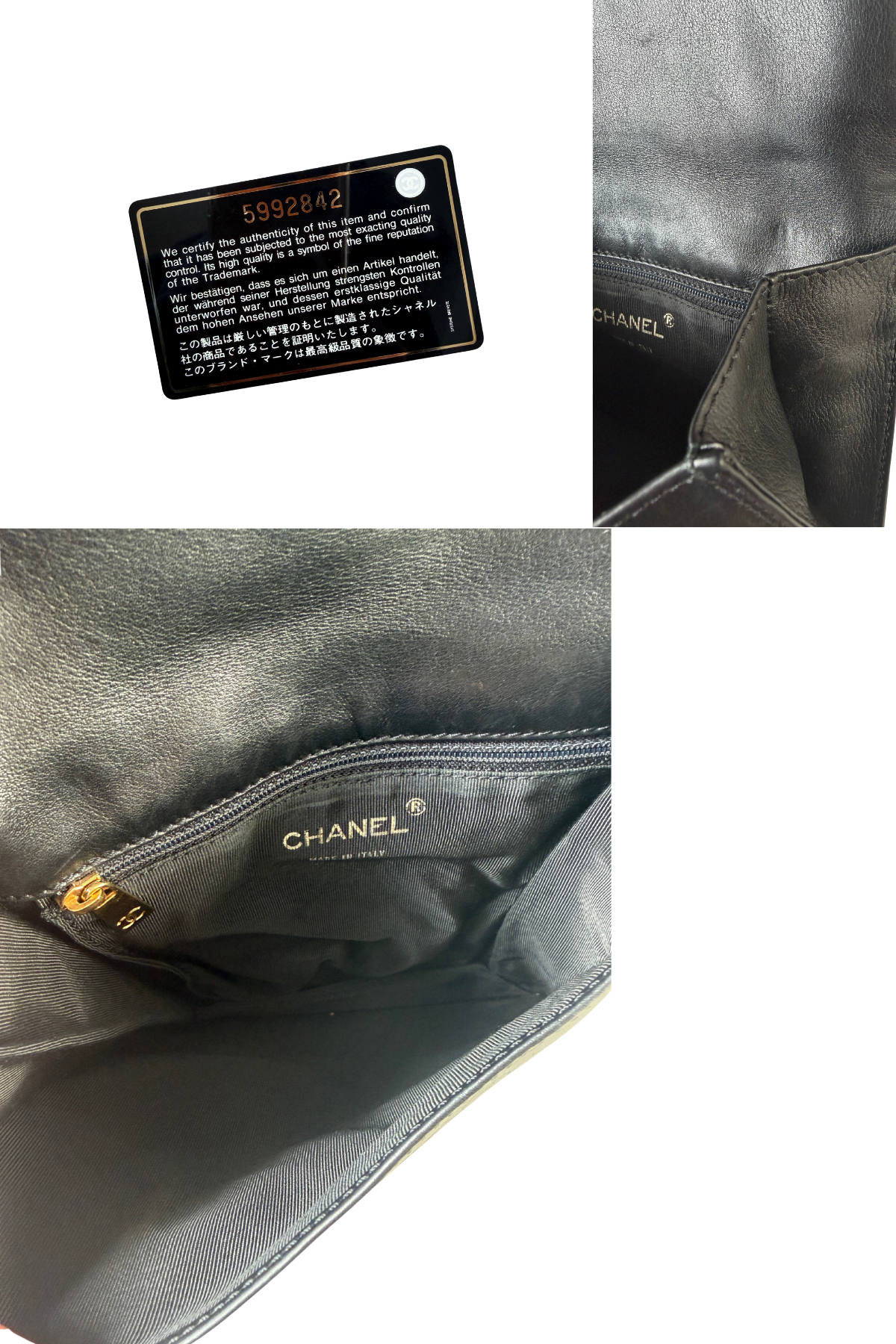 Chanel Vintage CC Flap Black Lambskin Messenger Bag 1997–1999
