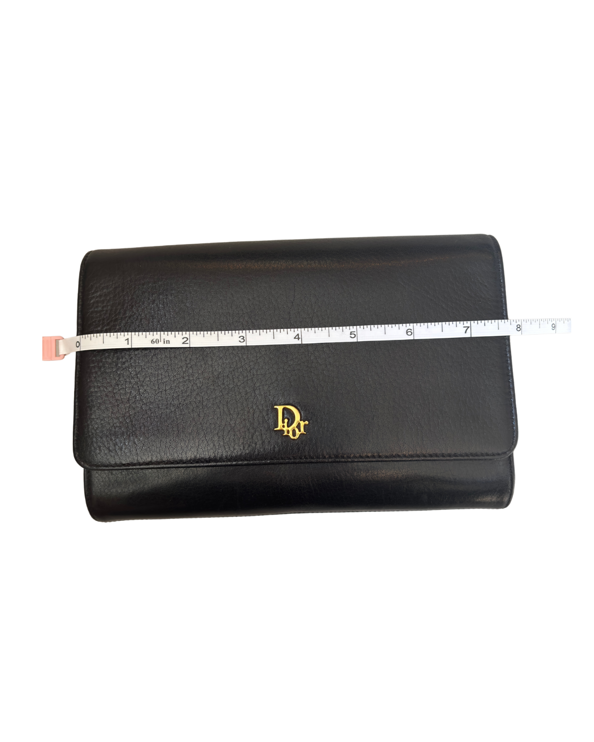 Dior Vintage Small Black Leather Bag / Clutch