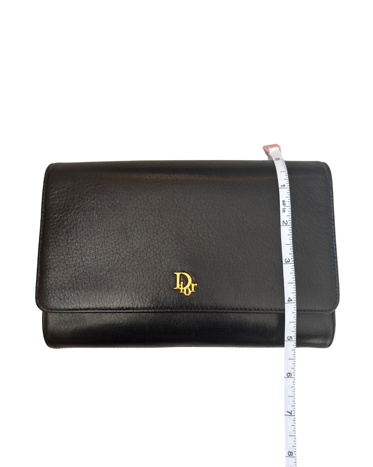 Dior Vintage Small Black Leather Bag / Clutch