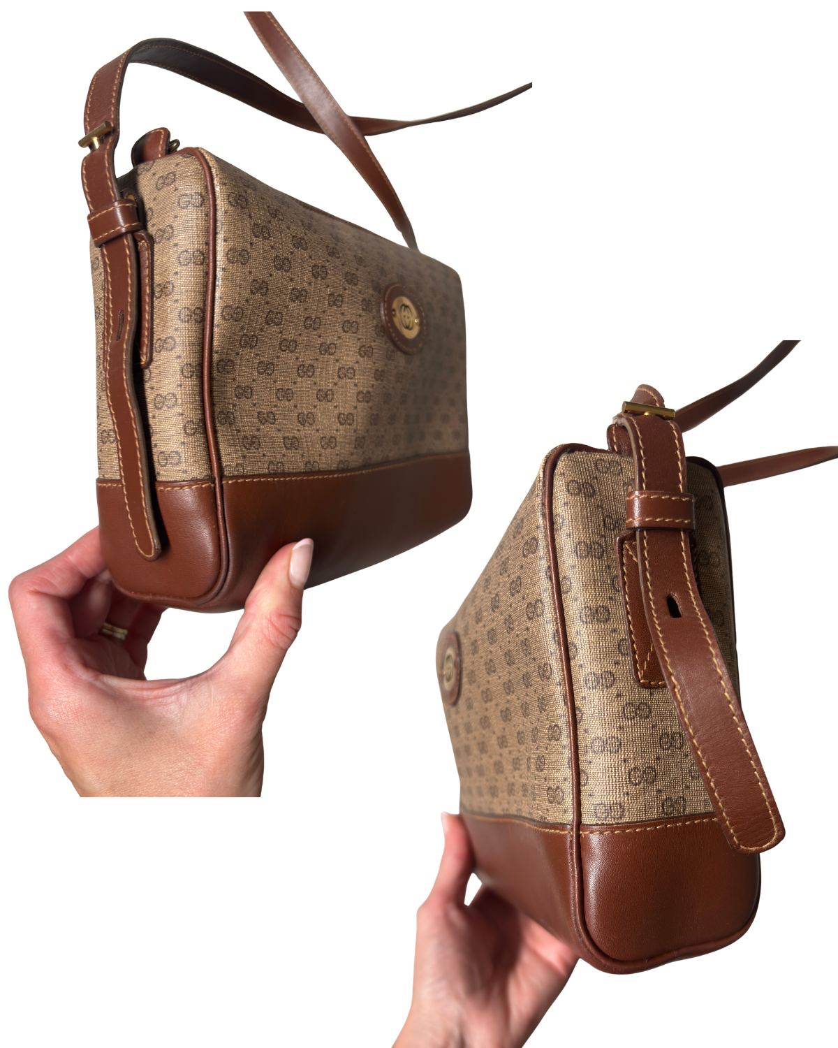 Gucci Brown Supreme GG Monogram Shoulder Bag