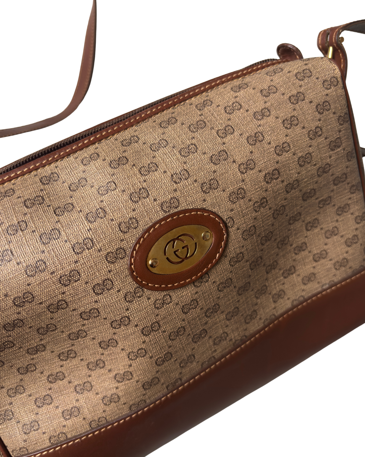 Gucci Brown Supreme GG Monogram Shoulder Bag