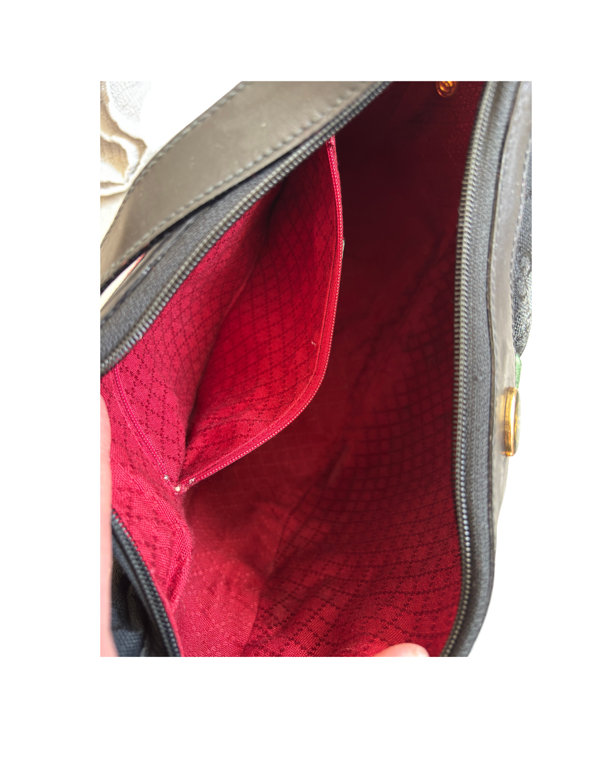 Gucci Vintage GG Web Sherry Line Canvas Shoulder Bag