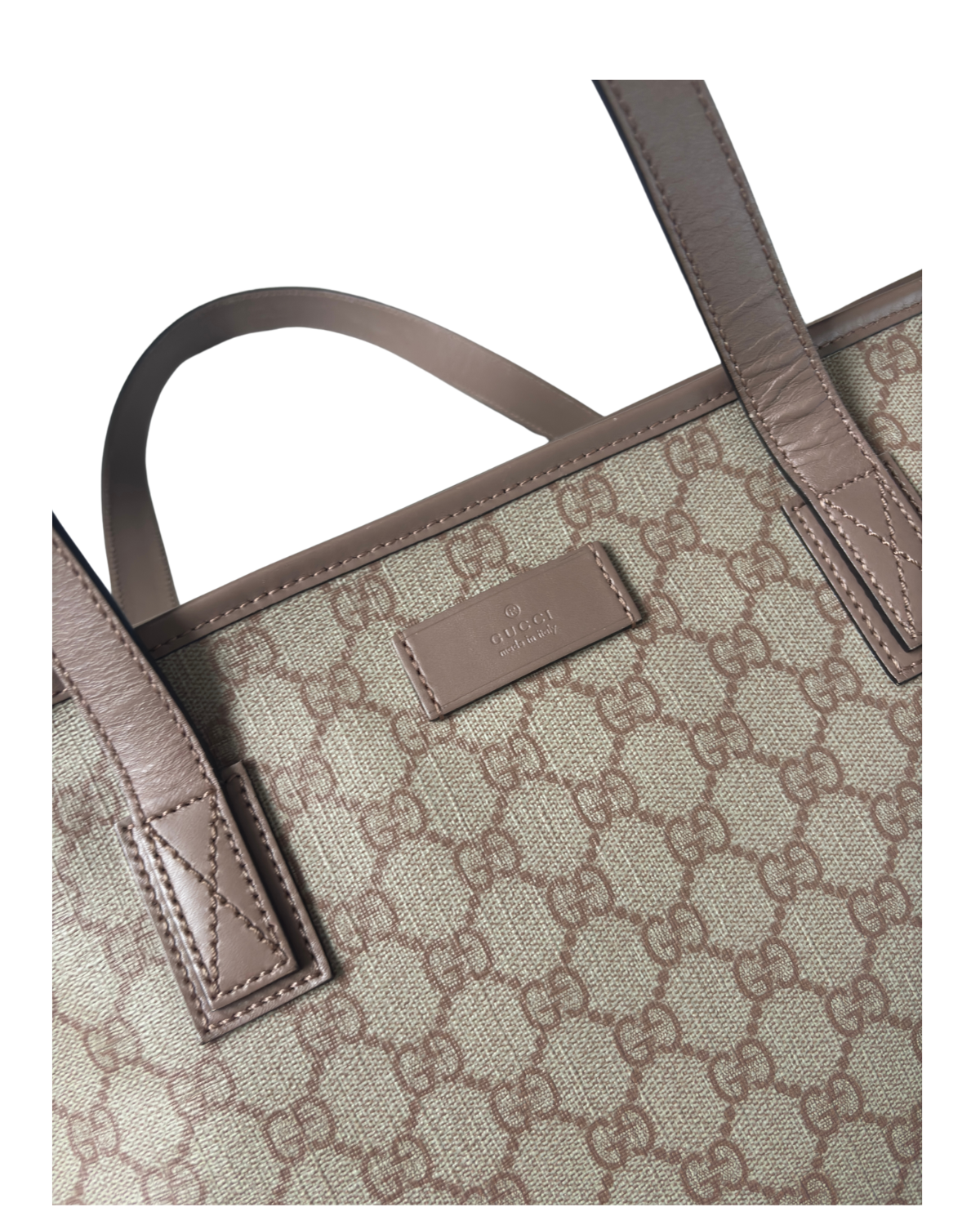 Gucci GG Supreme Canvas Dusty Pink Tote