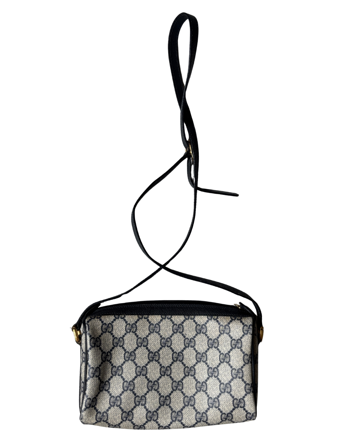 Gucci GG Navy Supreme Shoulder Bag (1970's-1980's)