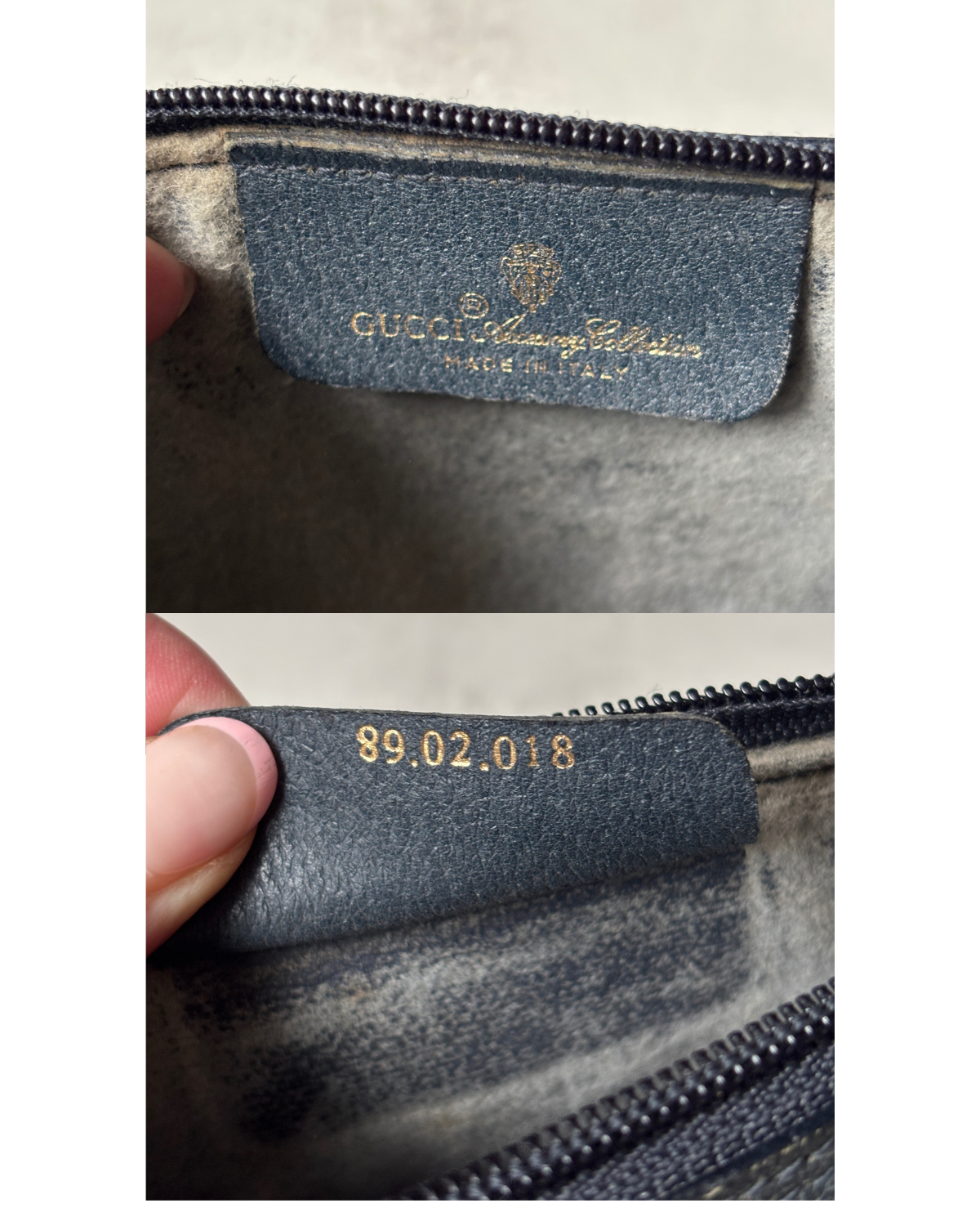 Gucci GG Navy Supreme Shoulder Bag (1970's-1980's)