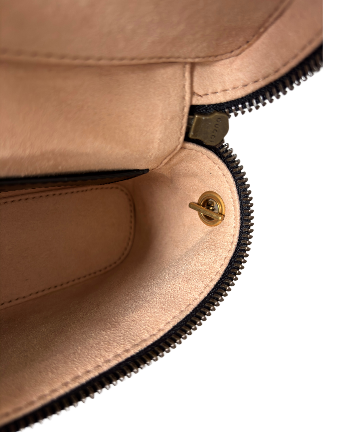 Gucci Mini Calfskin GG Marmont Top Handle Vanity Bag