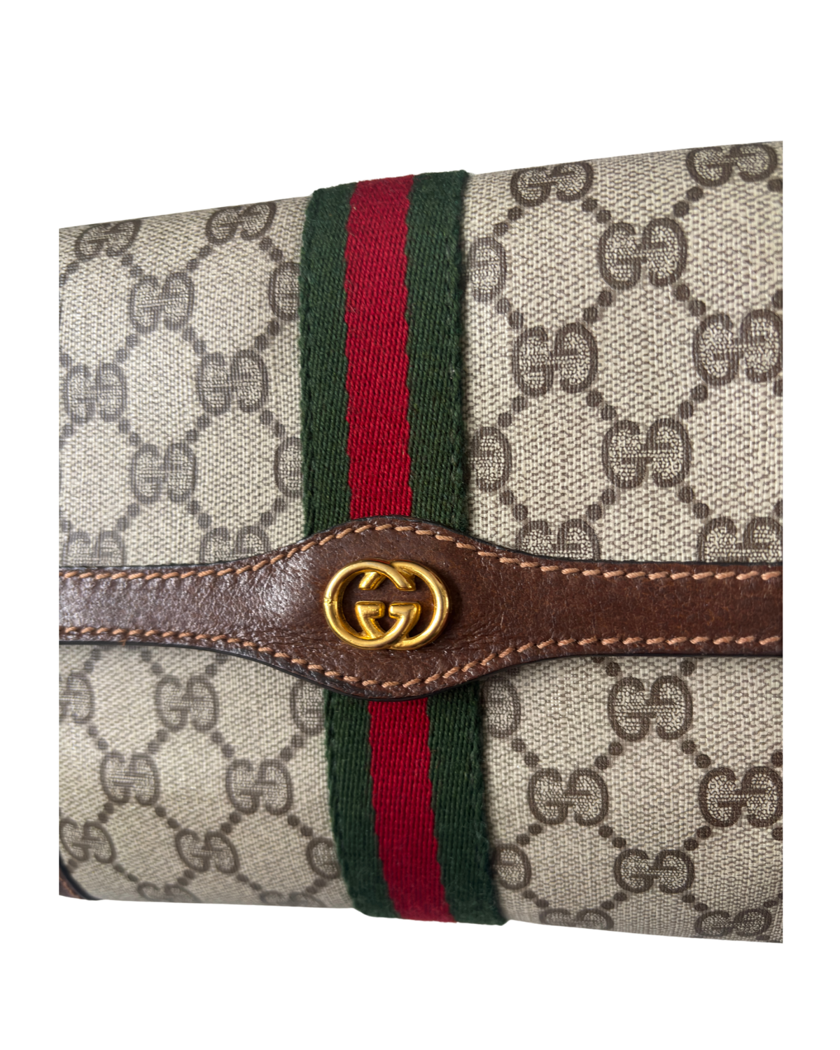 Gucci Vintage Parfums GG Supreme Coated Canvas Clutch