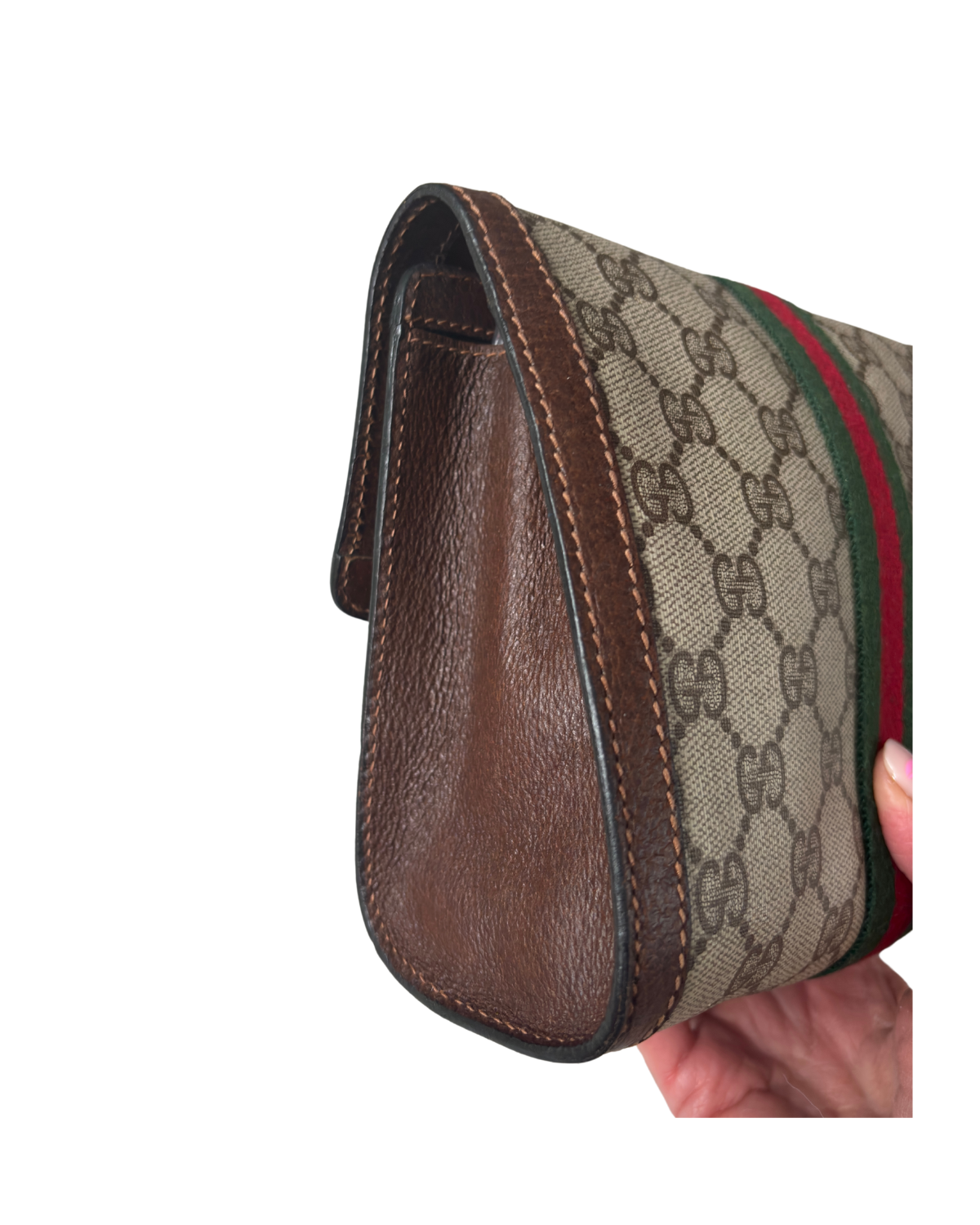 Gucci Vintage Parfums GG Supreme Coated Canvas Clutch