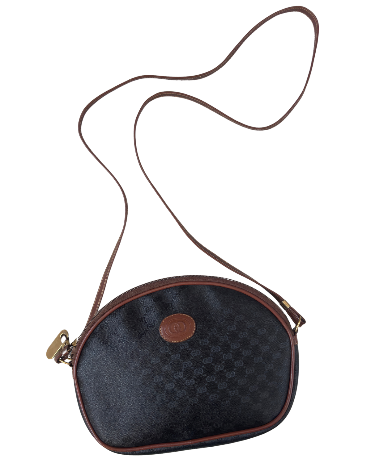 Gucci Vintage Micro GG Web Oval Crossbody