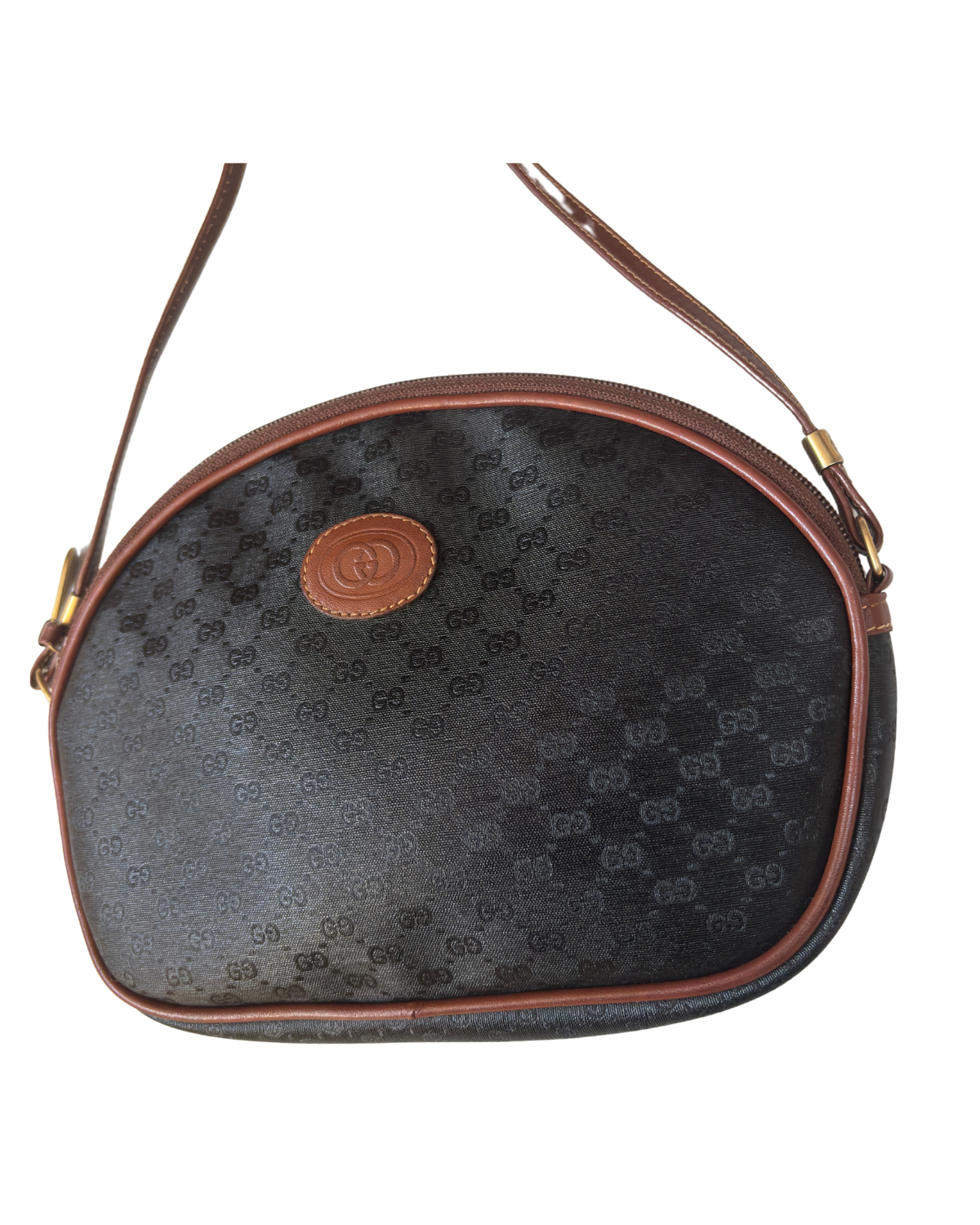 Gucci Vintage Micro GG Web Oval Crossbody