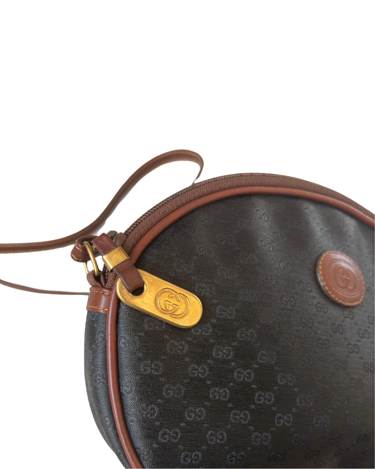 Gucci Vintage Micro GG Web Oval Crossbody