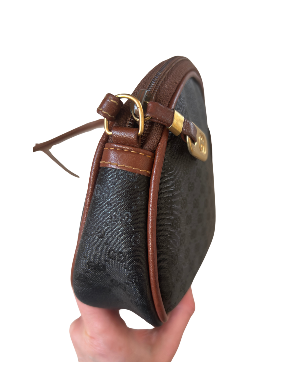 Gucci Vintage Micro GG Web Oval Crossbody