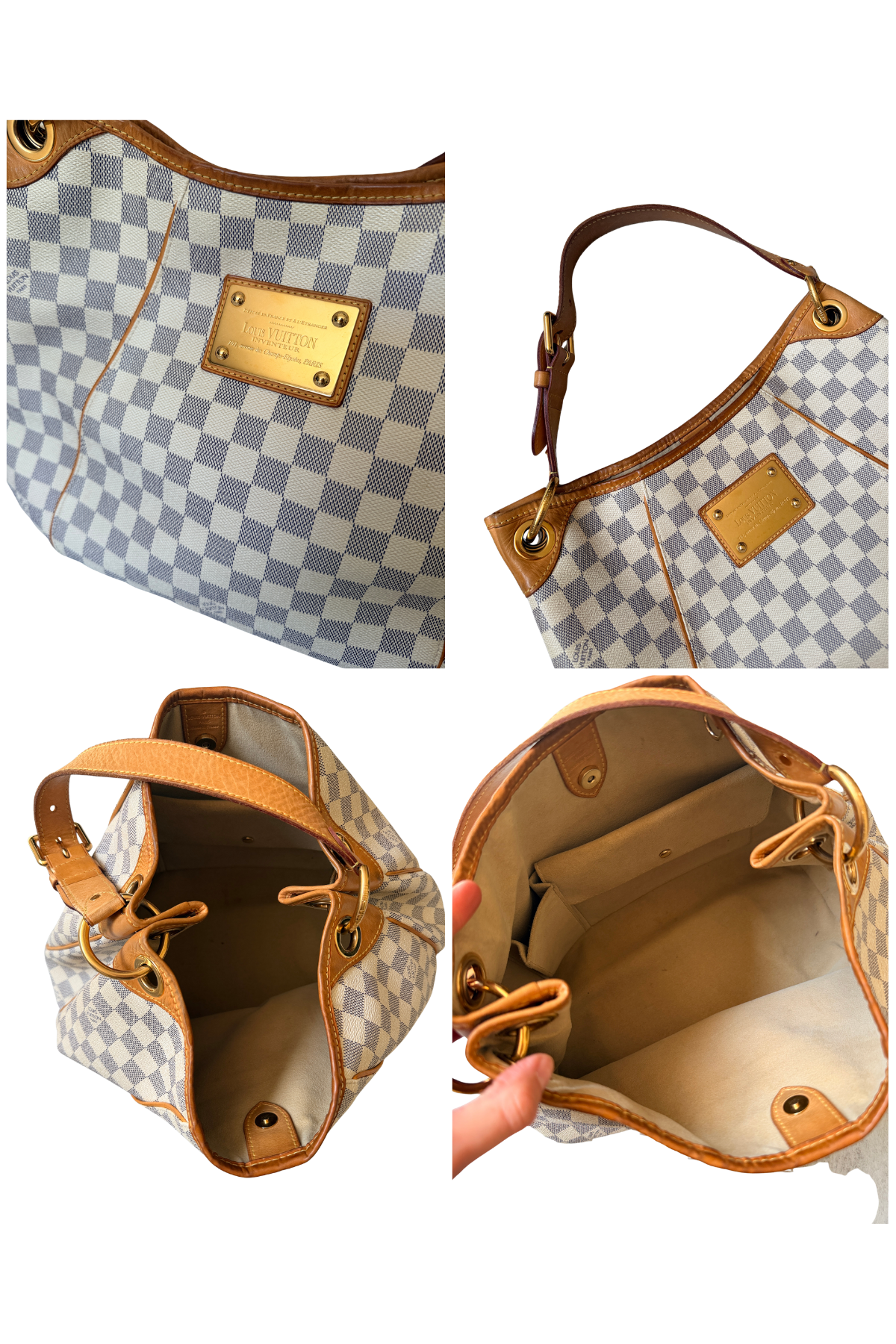 Louis Vuitton Galliera PM Damier Azur Shoulder Bag (2009)