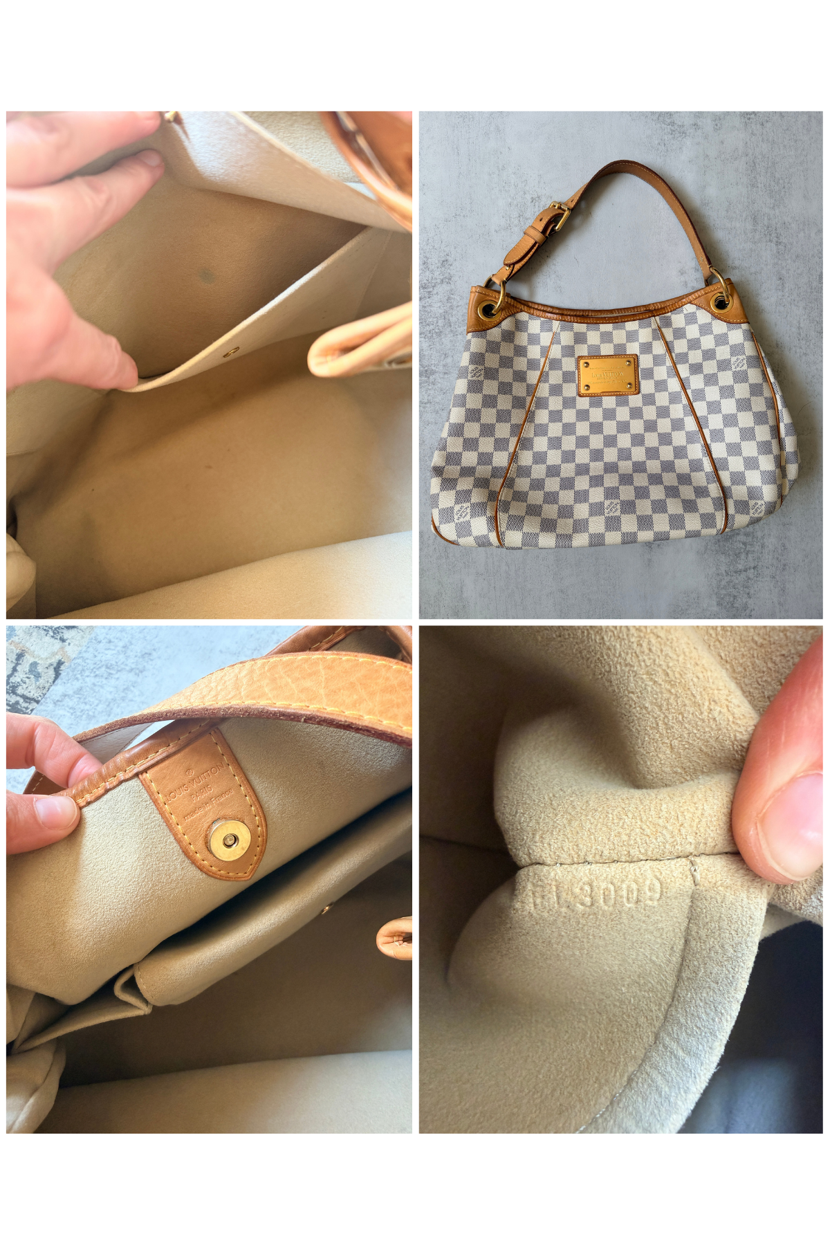 Louis Vuitton Galliera PM Damier Azur Shoulder Bag (2009)