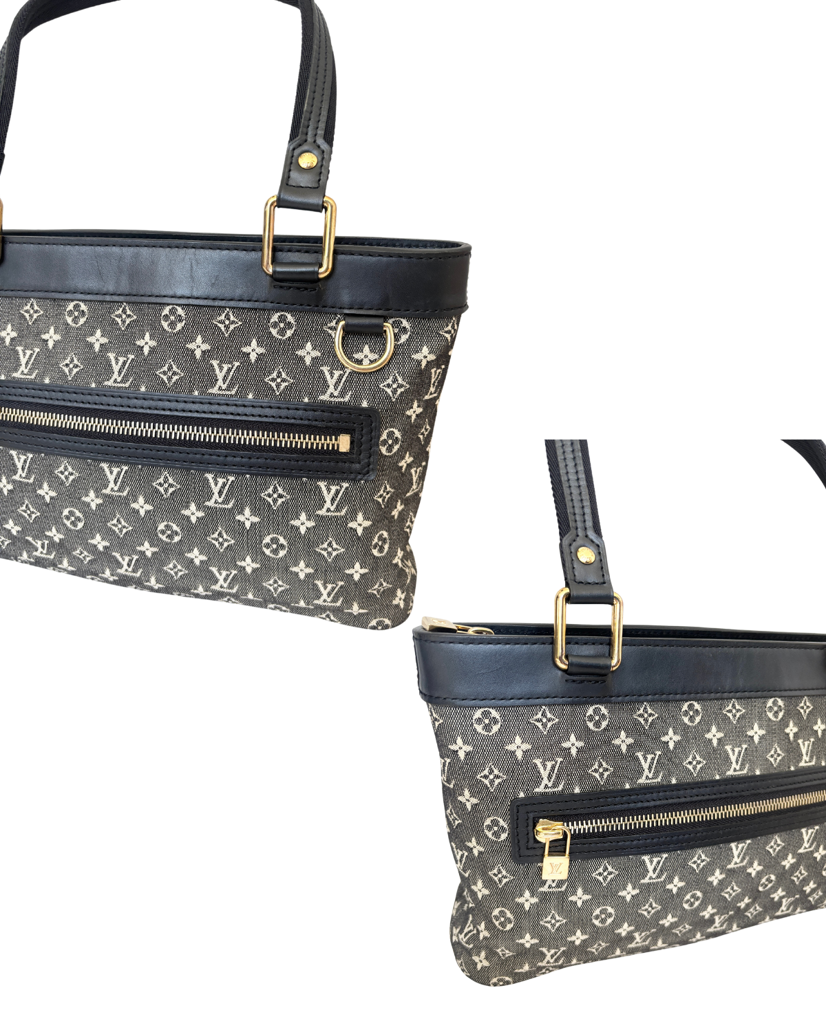 Louis Vuitton Black Monogram Mini Lin Lucile PM Bag (2005)
