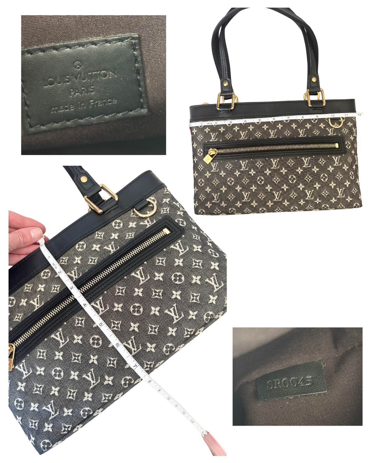 Louis Vuitton Black Monogram Mini Lin Lucile PM Bag (2005)