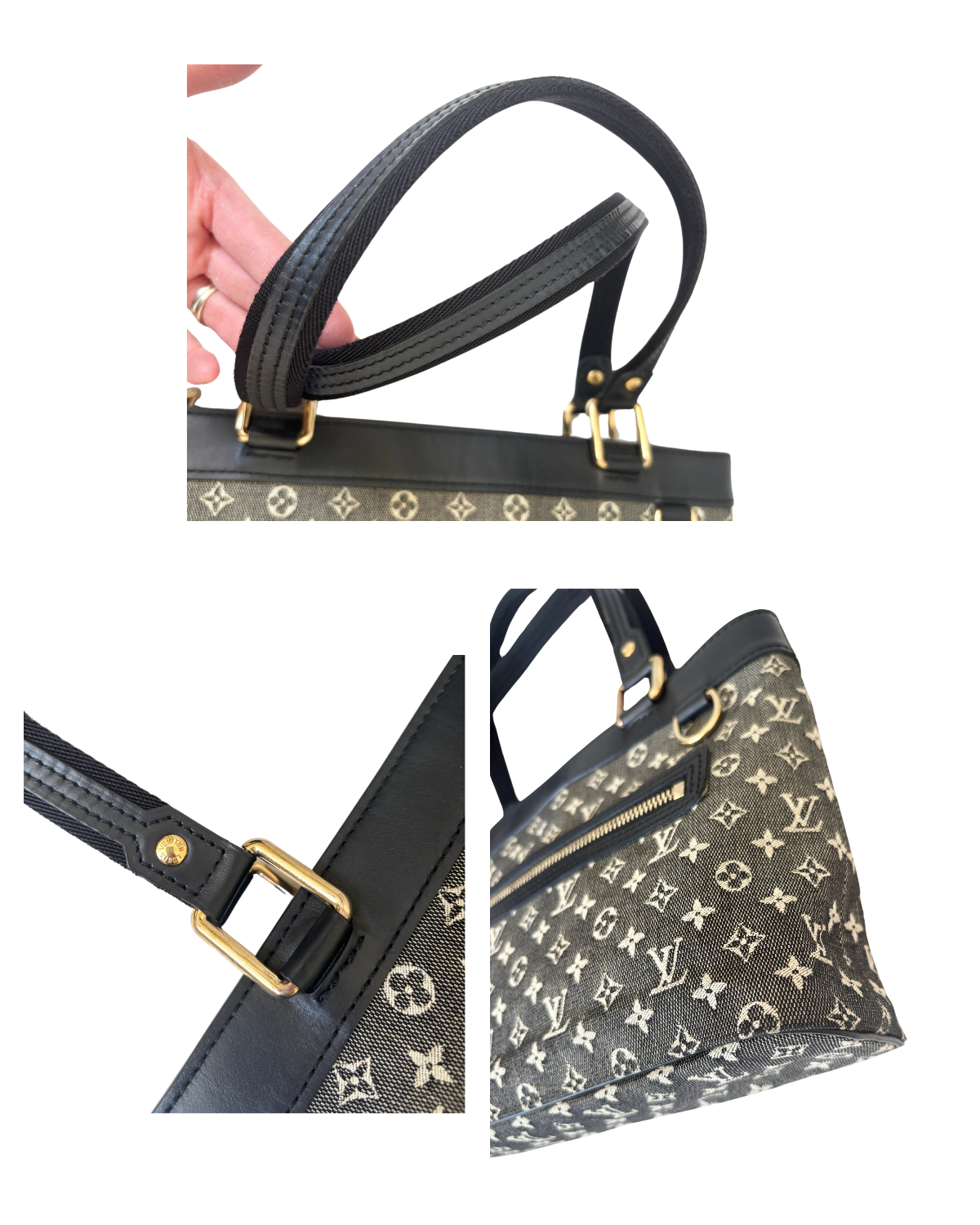 Louis Vuitton Black Monogram Mini Lin Lucile PM Bag (2005)