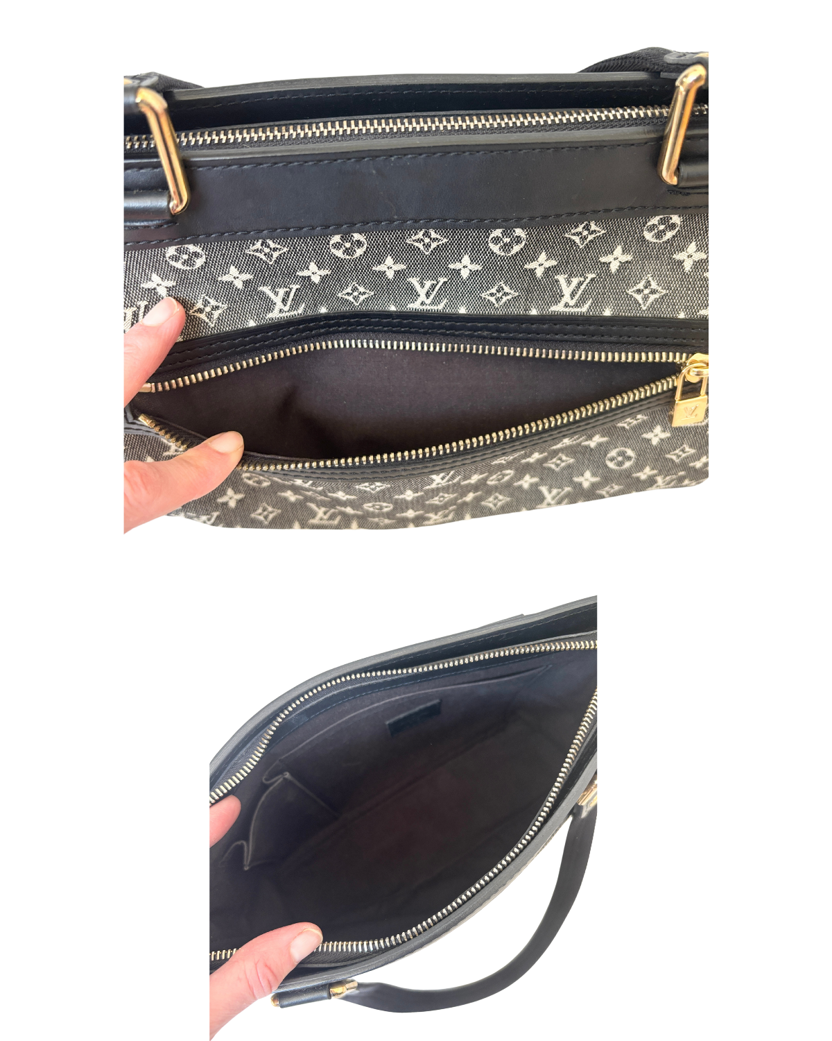 Louis Vuitton Black Monogram Mini Lin Lucile PM Bag (2005)