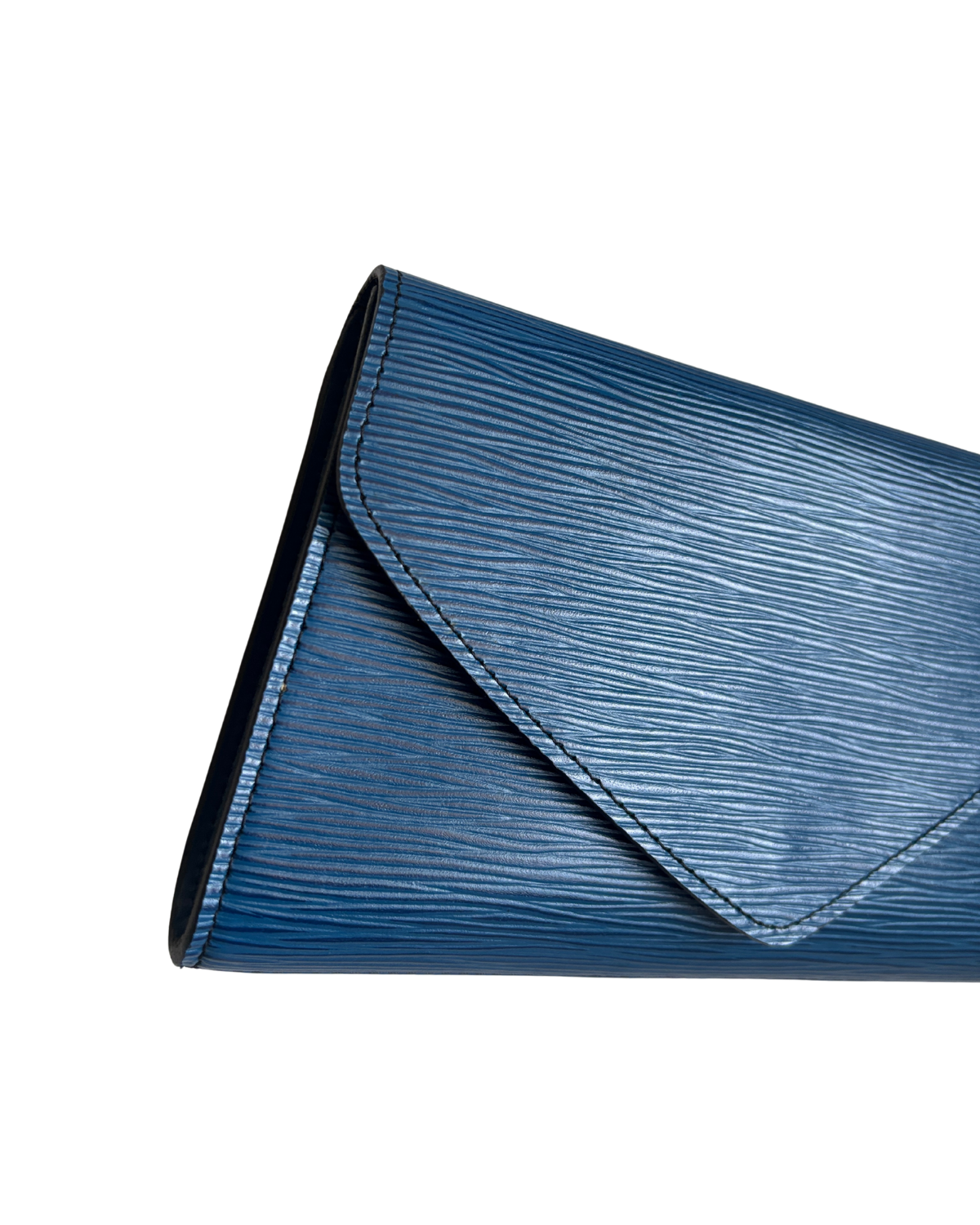 Louis Vuitton Art Deco Toledo Blue Epi Leather Clutch PM