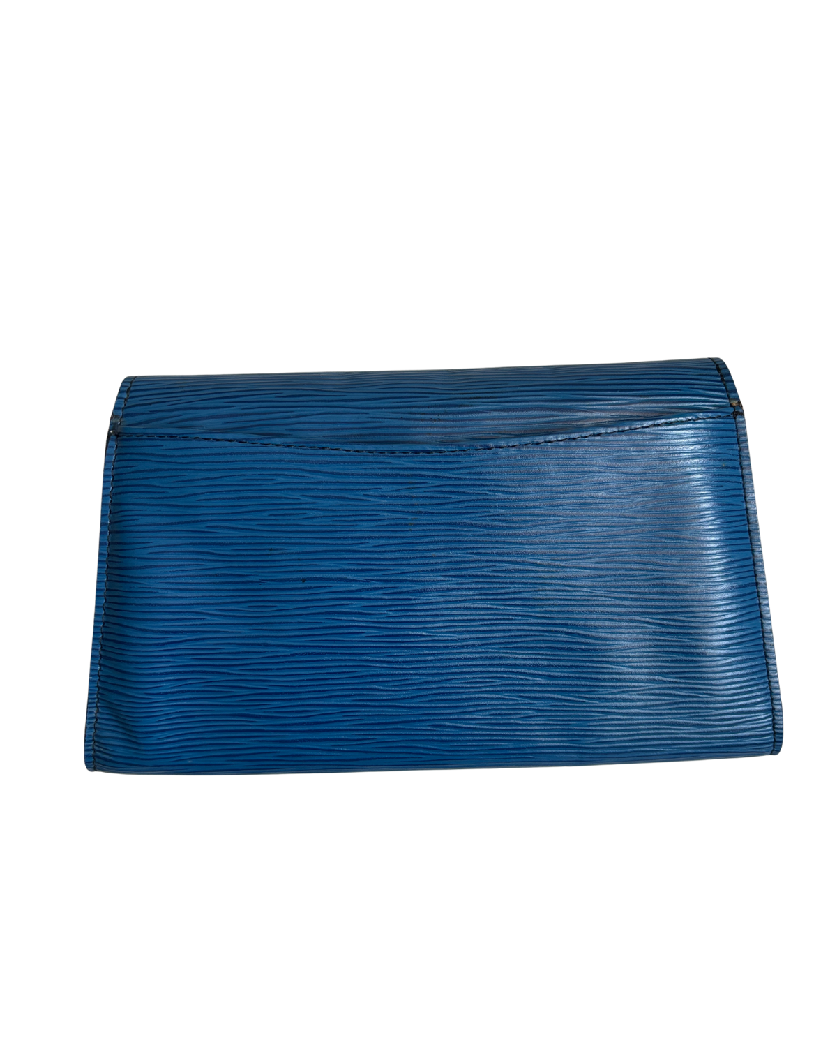Louis Vuitton Art Deco Toledo Blue Epi Leather Clutch PM
