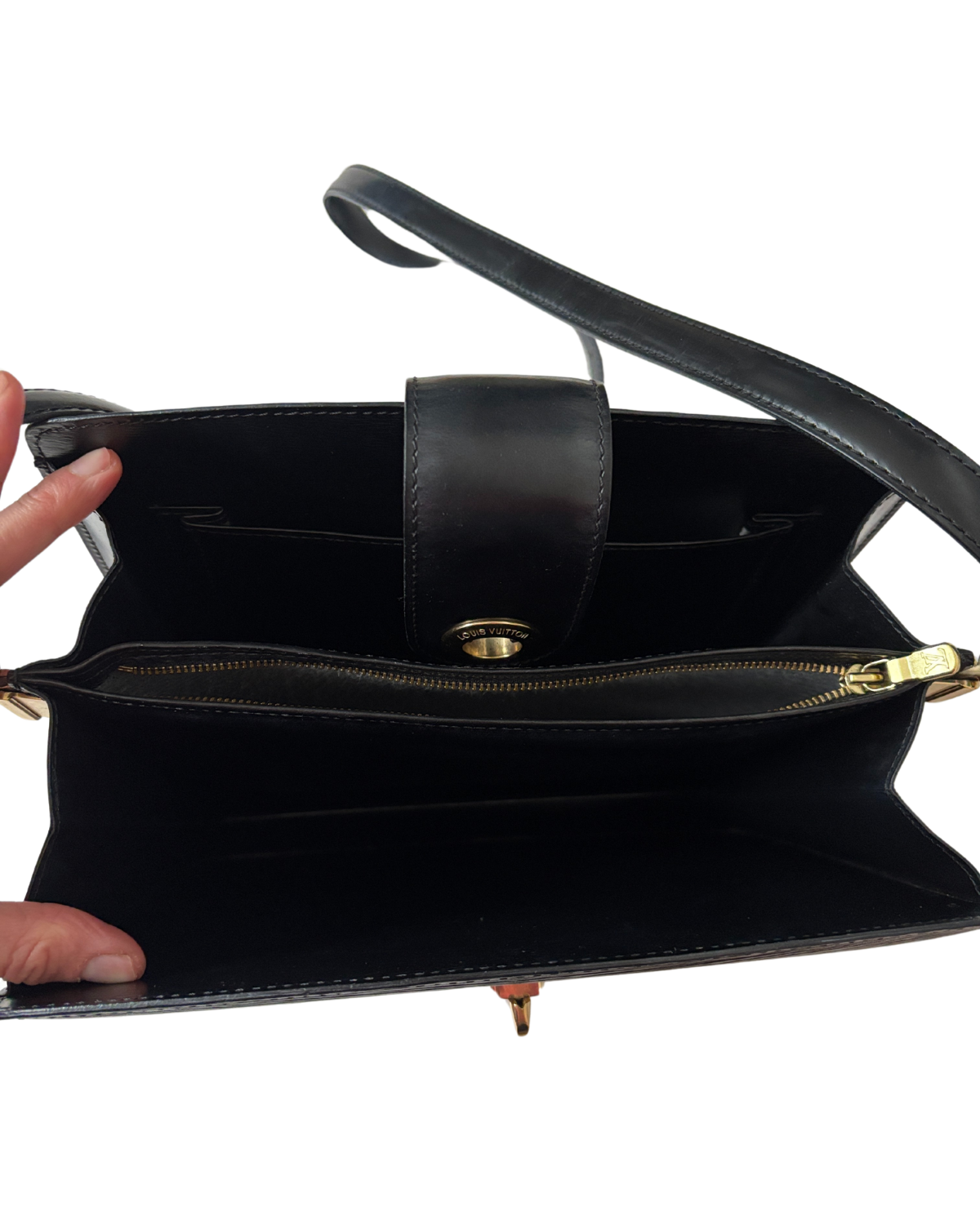 Louis Vuitton Black Epi Leather Capucine Bag