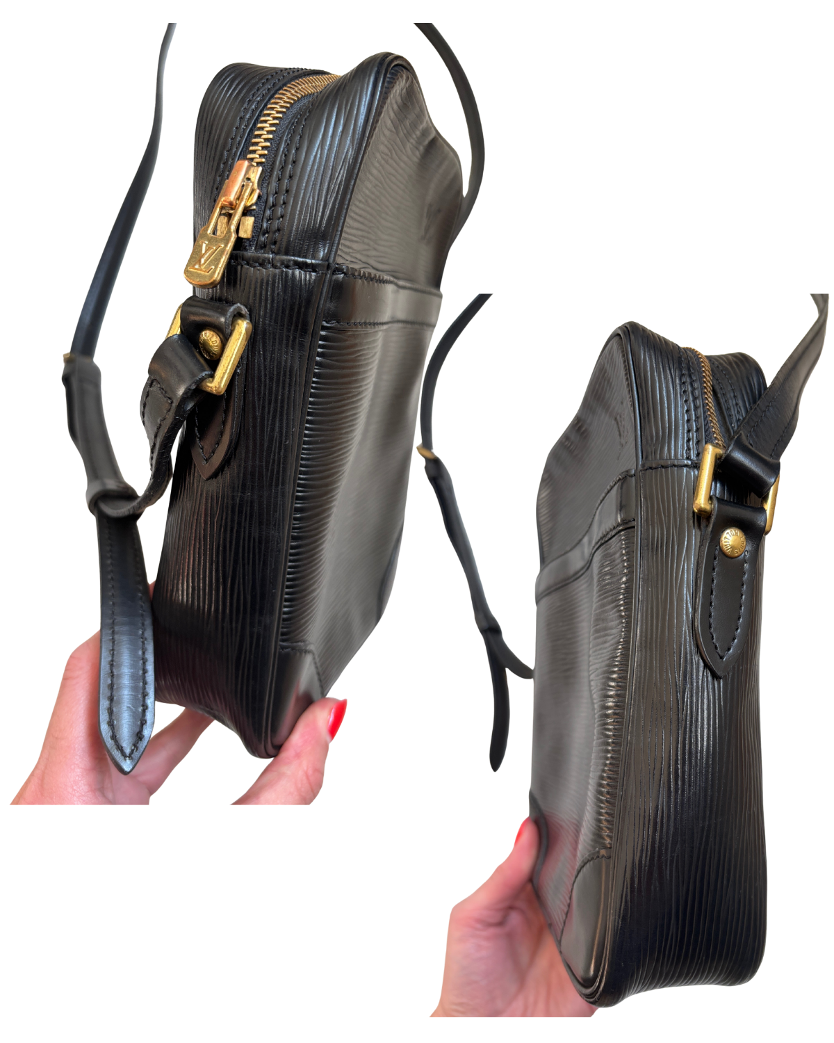 Louis Vuitton Black Epi Danube Crossbody (1989)