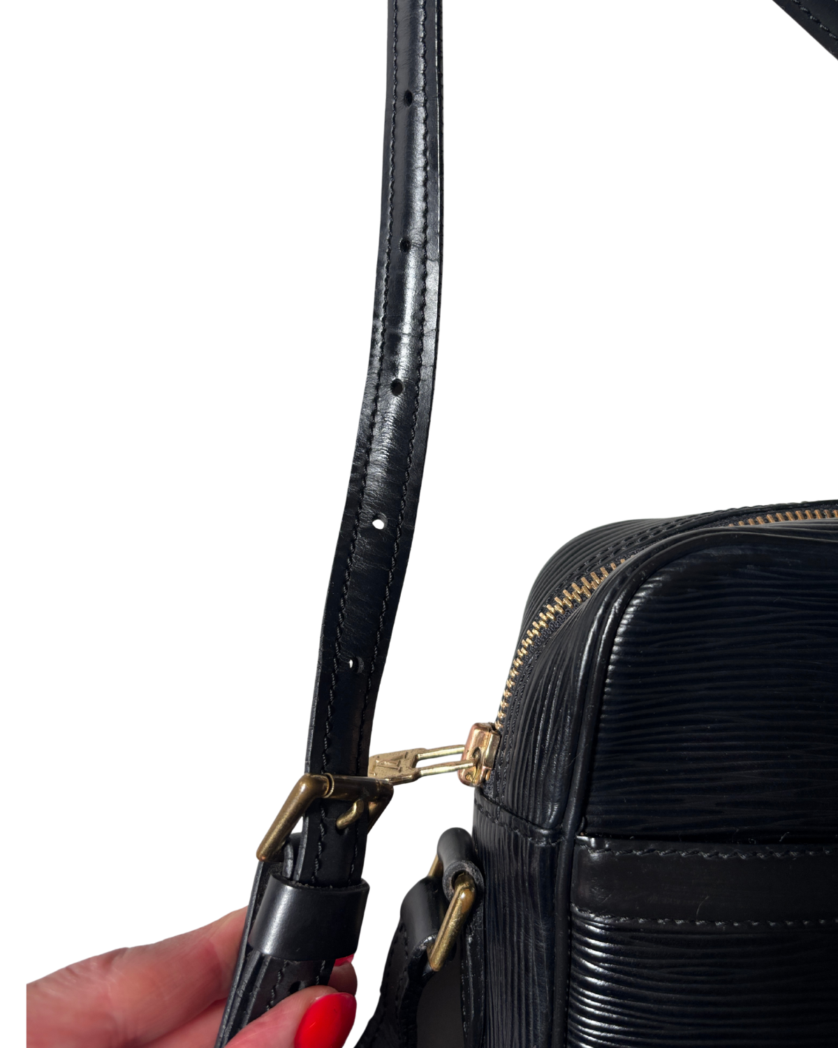 Louis Vuitton Black Epi Danube Crossbody (1989)