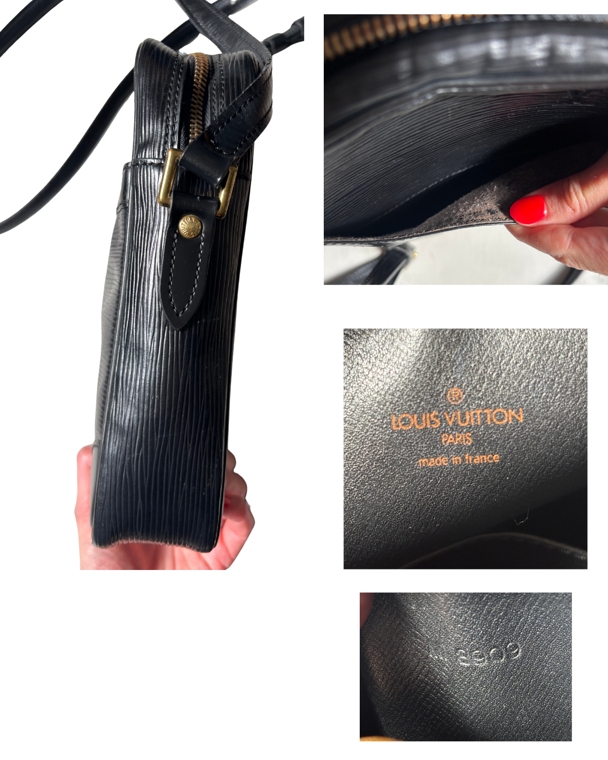 Louis Vuitton Black Epi Danube Crossbody (1989)