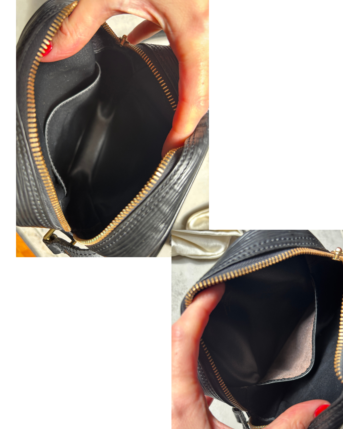 Louis Vuitton Black Epi Danube Crossbody (1989)