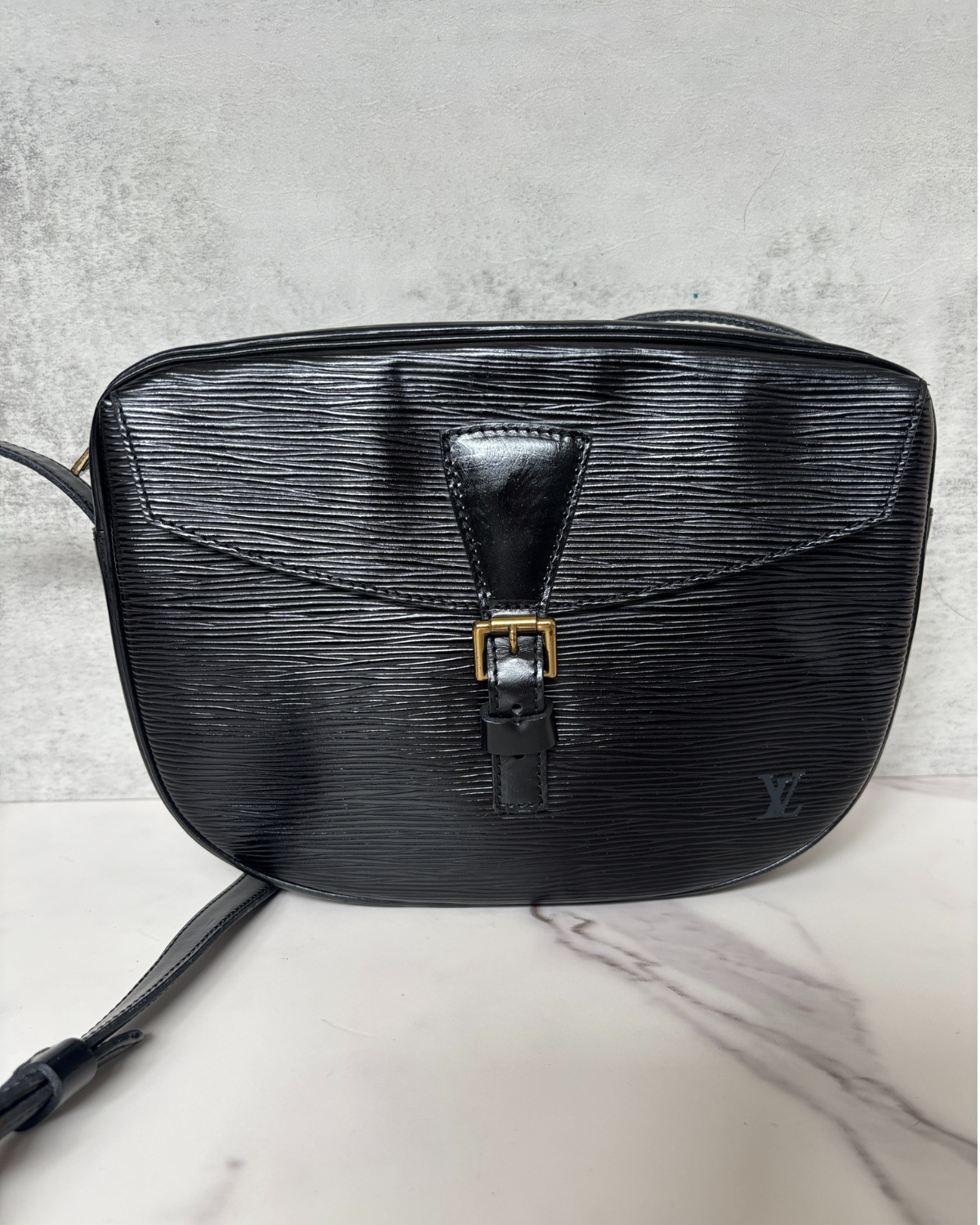 Louis Vuitton Black Epi Jeune Fille MM Crossbody