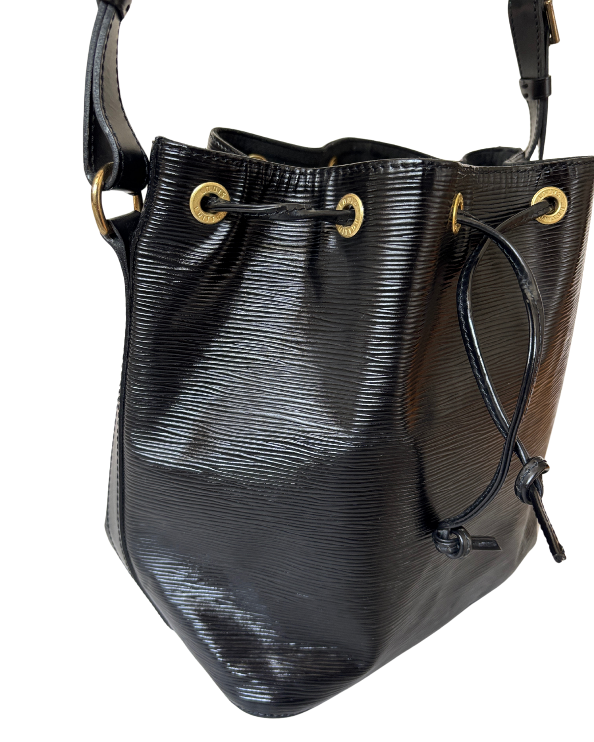Vintage Louis Vuitton Black Epi Petite Noé Shoulder Bag (1995)
