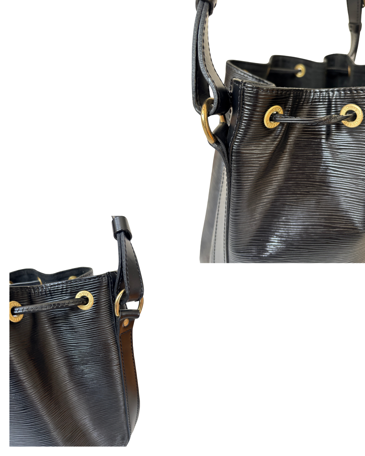 Vintage Louis Vuitton Black Epi Petite Noé Shoulder Bag (1995)