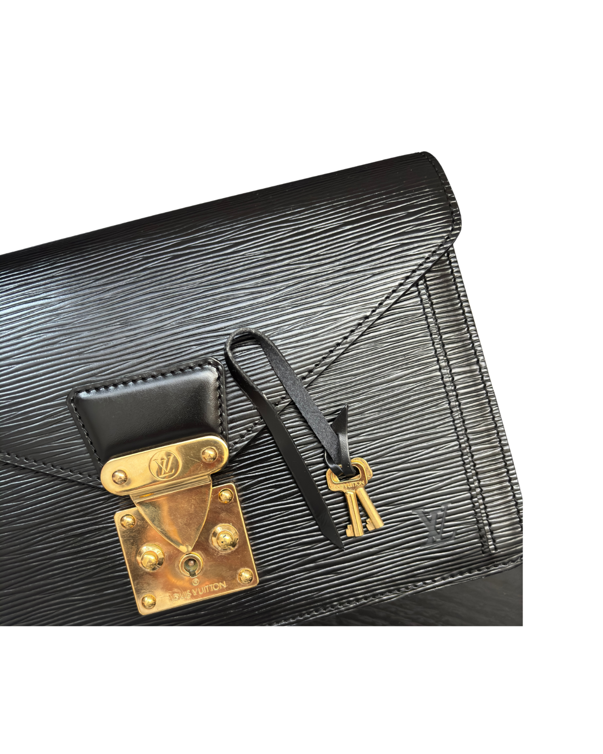 Louis Vuitton Black Epi Sellier Dragonne Clutch