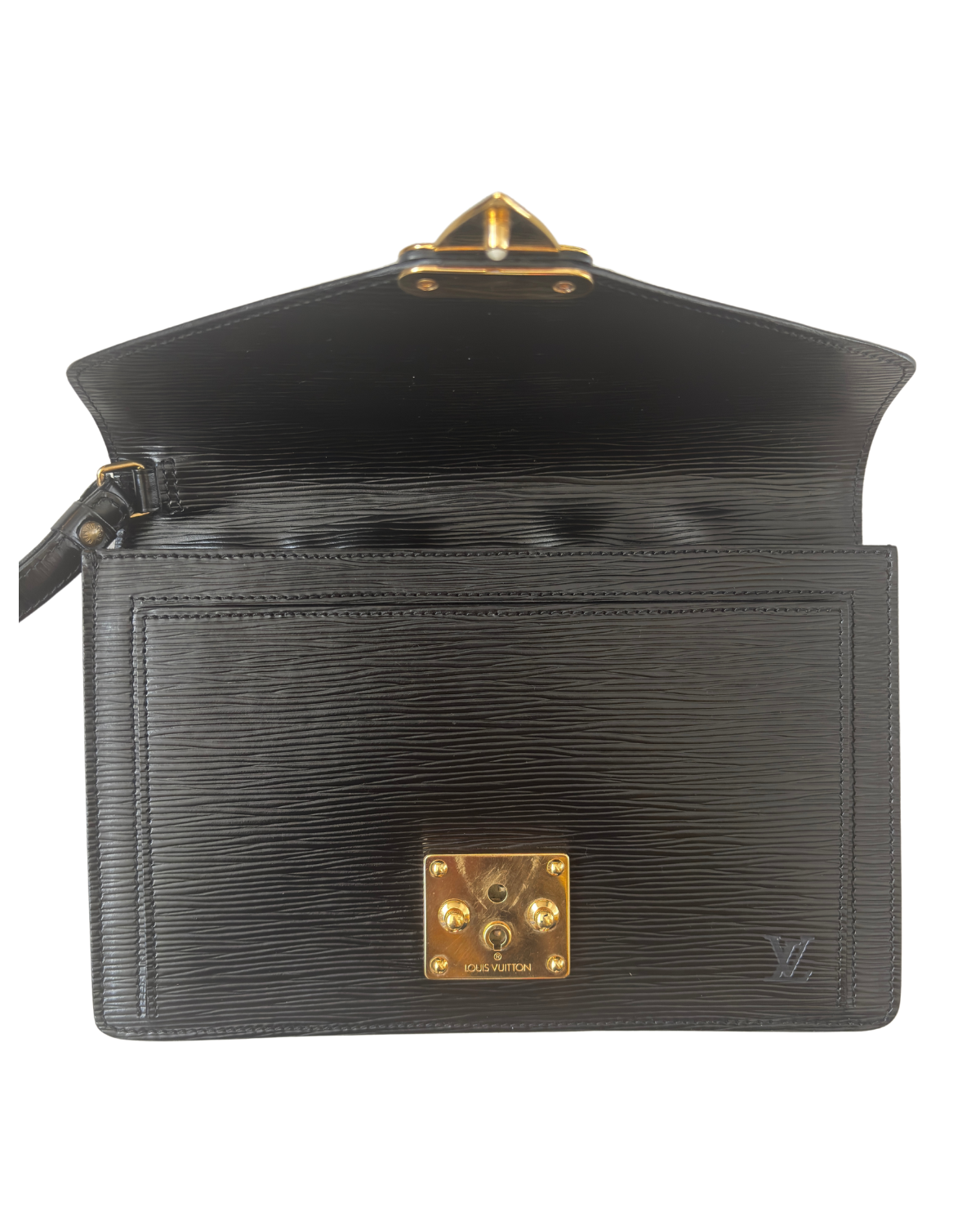 Louis Vuitton Black Epi Sellier Dragonne Clutch