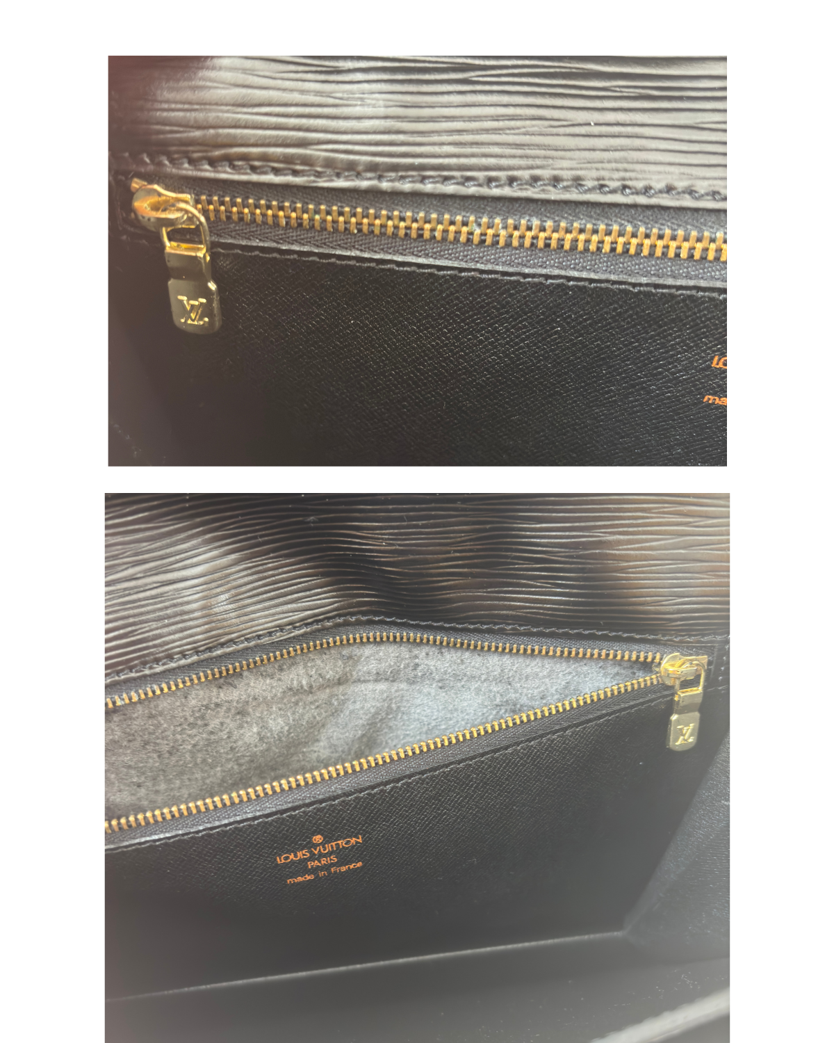 Louis Vuitton Black Epi Sellier Dragonne Clutch